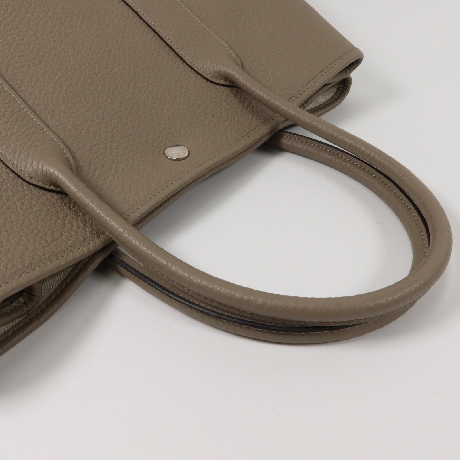 HERMES Negonda皮革Garden Party PM手挽袋Gris Tourterelle
