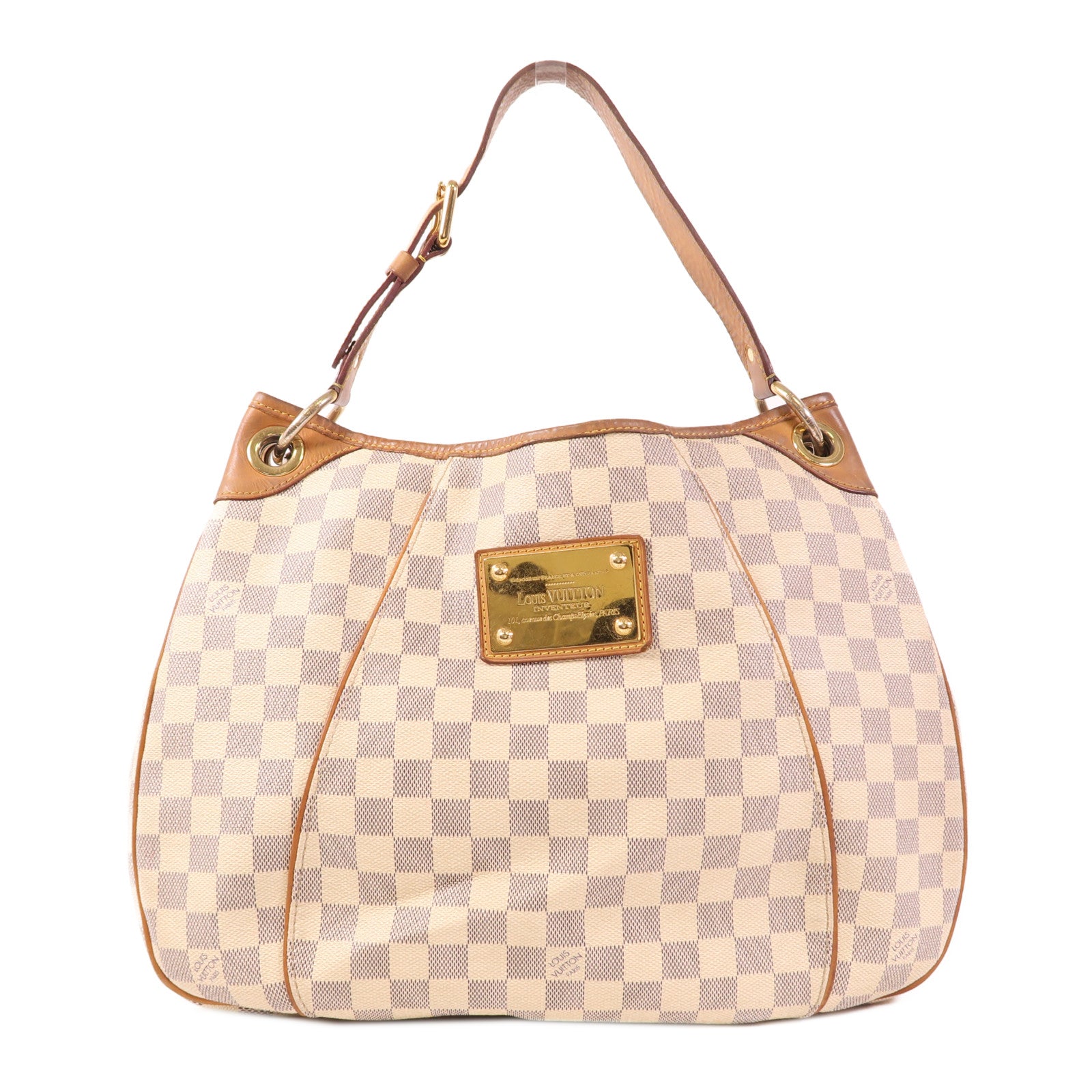 LOUIS VUITTON Damier Azur Galliera PM金扣肩背袋