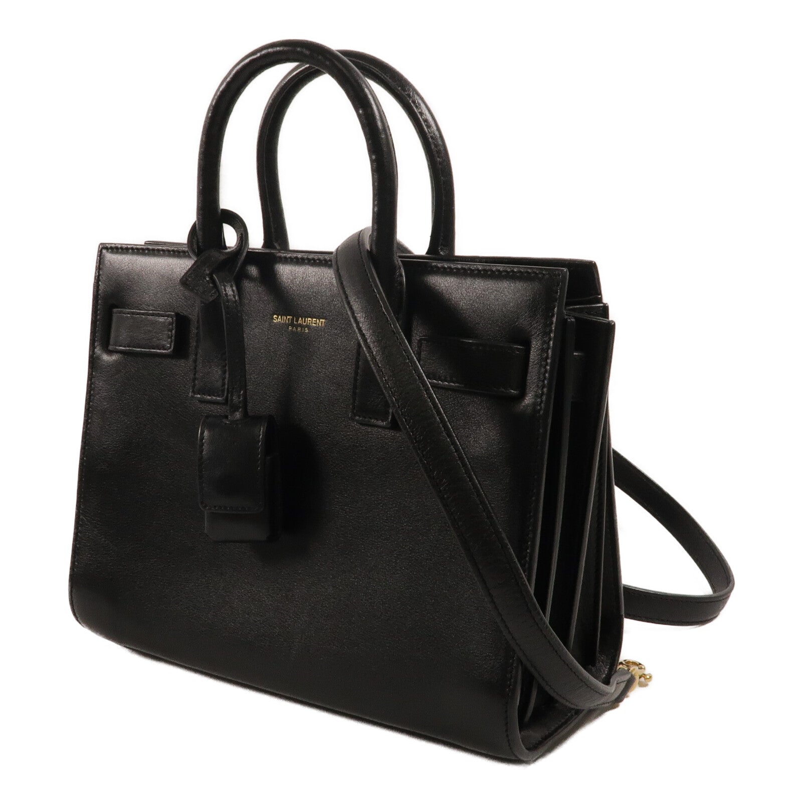 SAINT LAURENT 牛皮皮革Sac De Jour Nano手挽肩背兩用袋