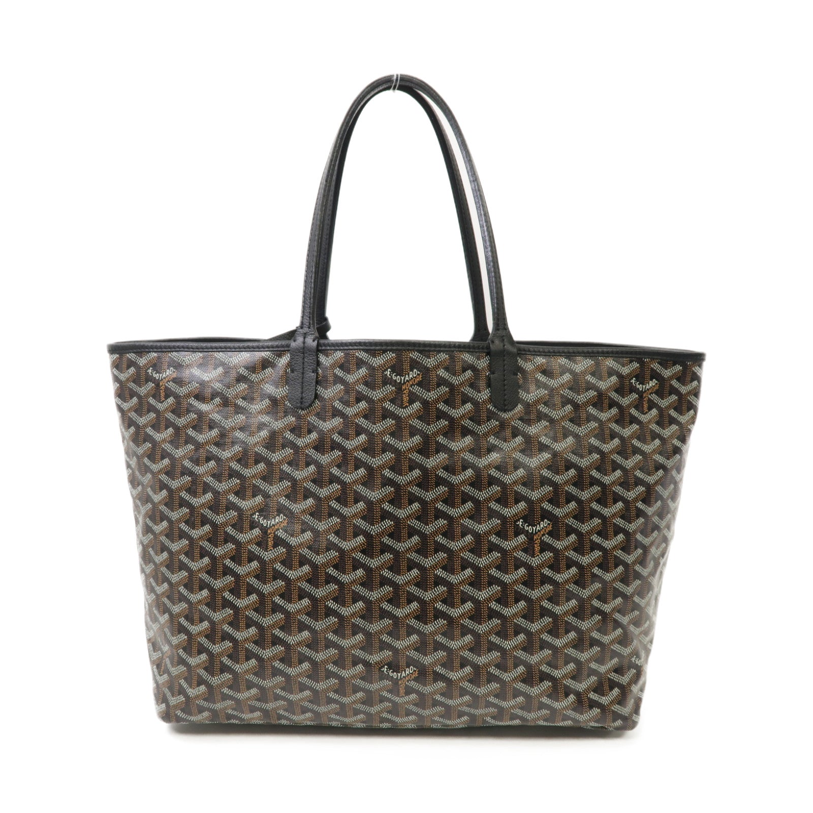 GOYARD 塗層帆布/皮革Saint Louis手挽袋黑色/啡色