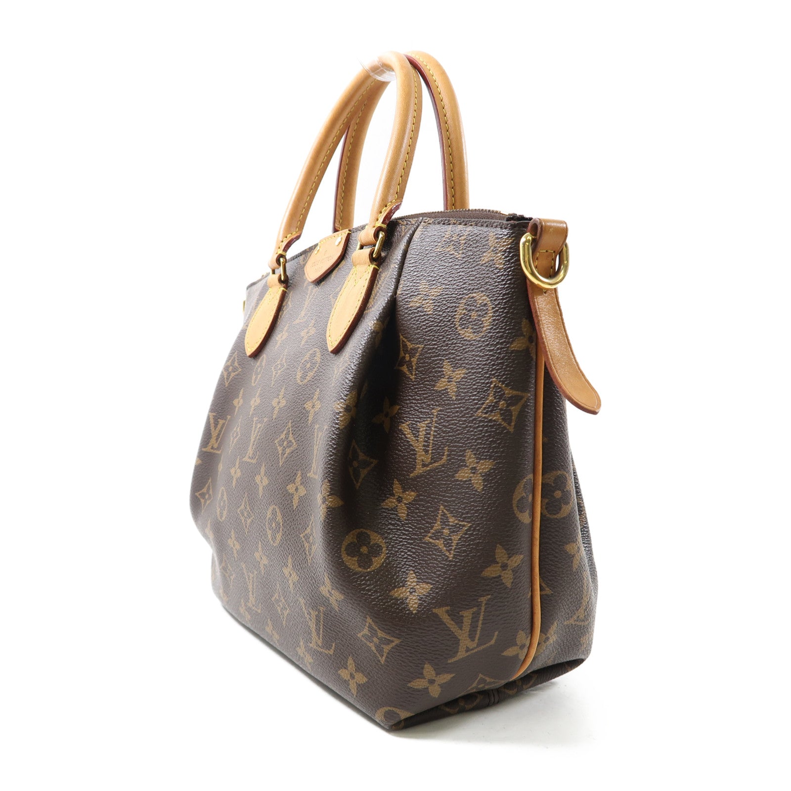 LOUIS VUITTON Monogram Turenne PM金扣手挽肩背兩用袋棕色
