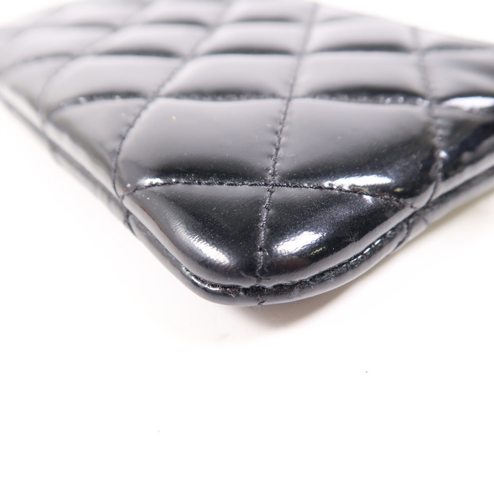 CHANEL 漆皮皮革Wallet銀扣錢包