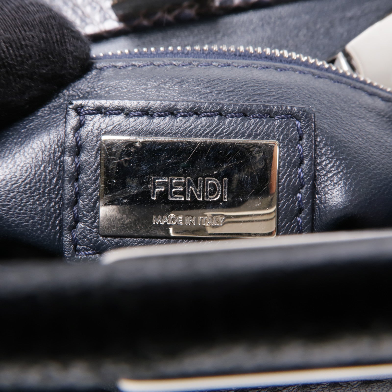 FENDI 蛇皮皮革/牛皮皮革Peekaboo手挽肩背兩用袋