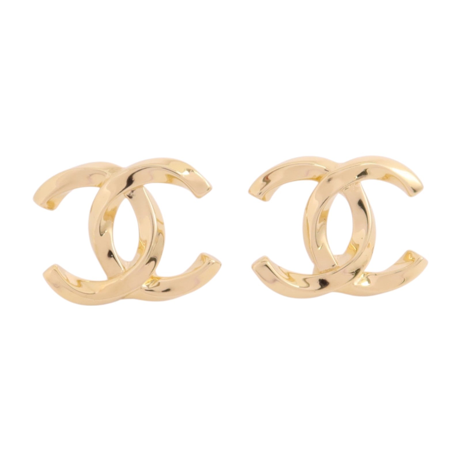 CHANEL 金屬CC Earrings金扣耳環