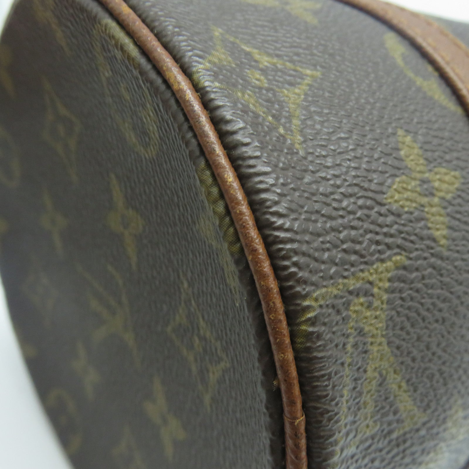 LOUIS VUITTON 【清倉大減價】Monogram Papillon PM金扣手挽袋啡色