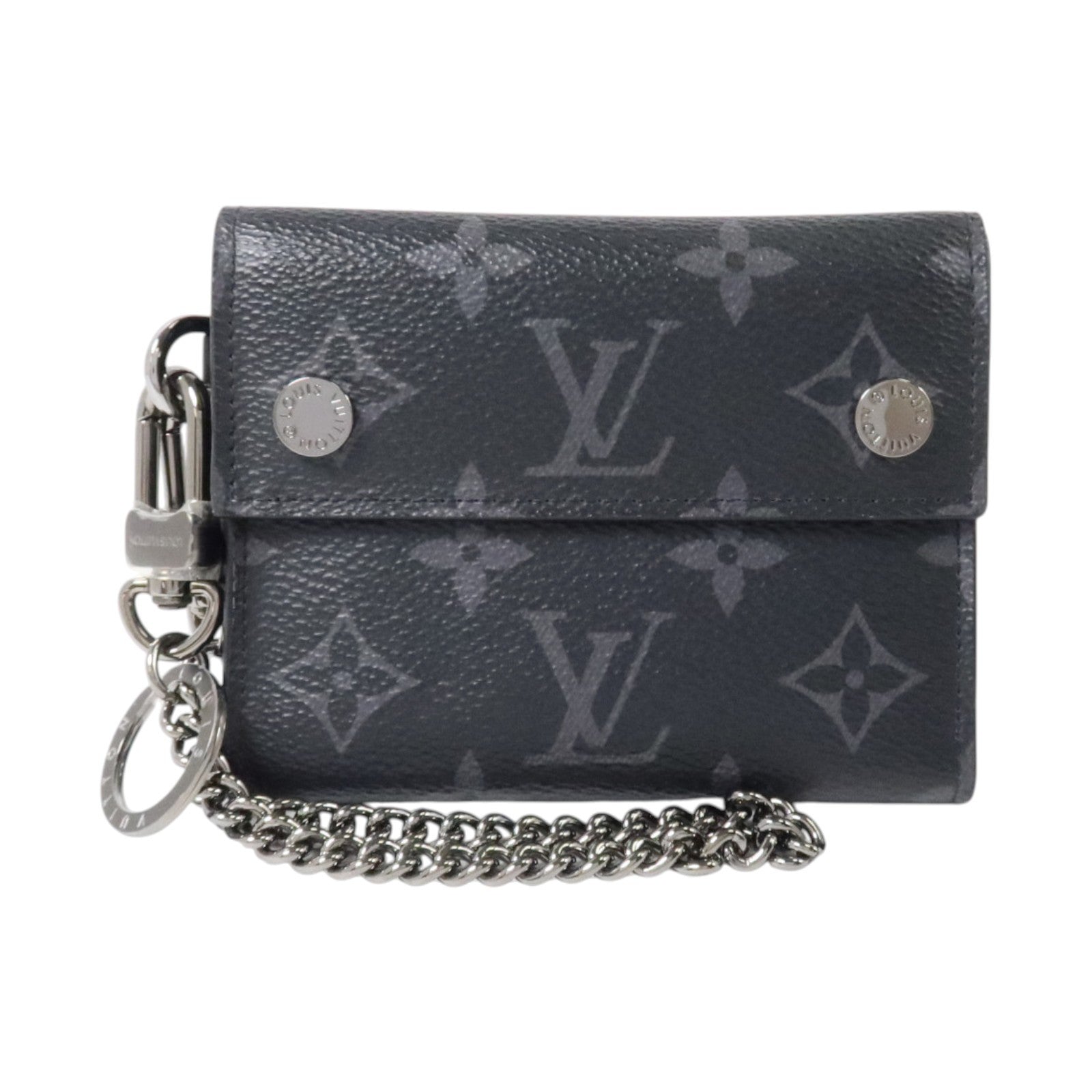 LOUIS VUITTON Monogram Eclipse Chain Wallet錢包