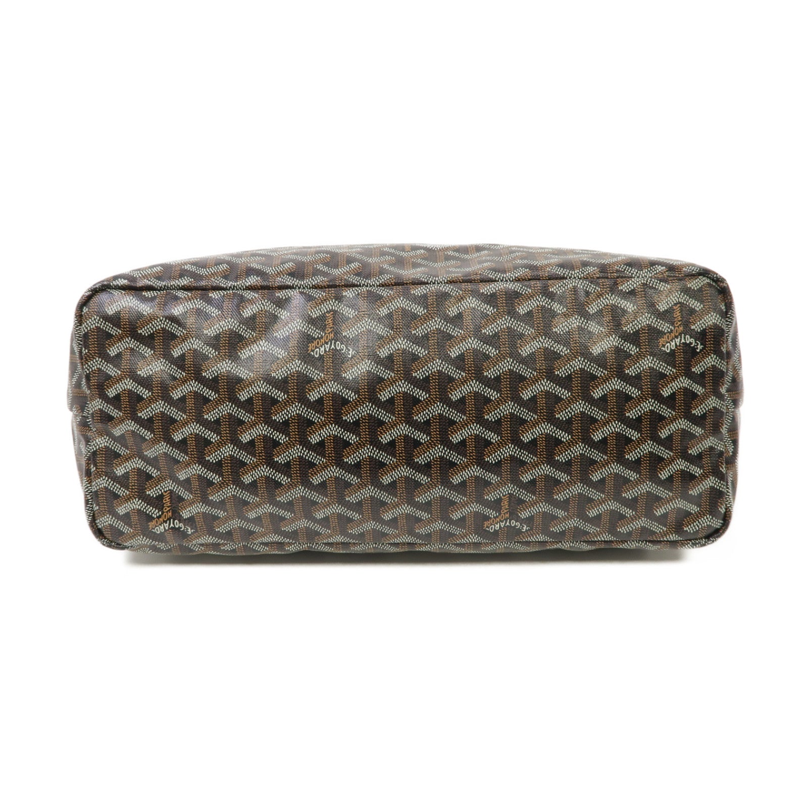 GOYARD 塗層帆布/皮革Saint Louis手挽袋黑色/啡色