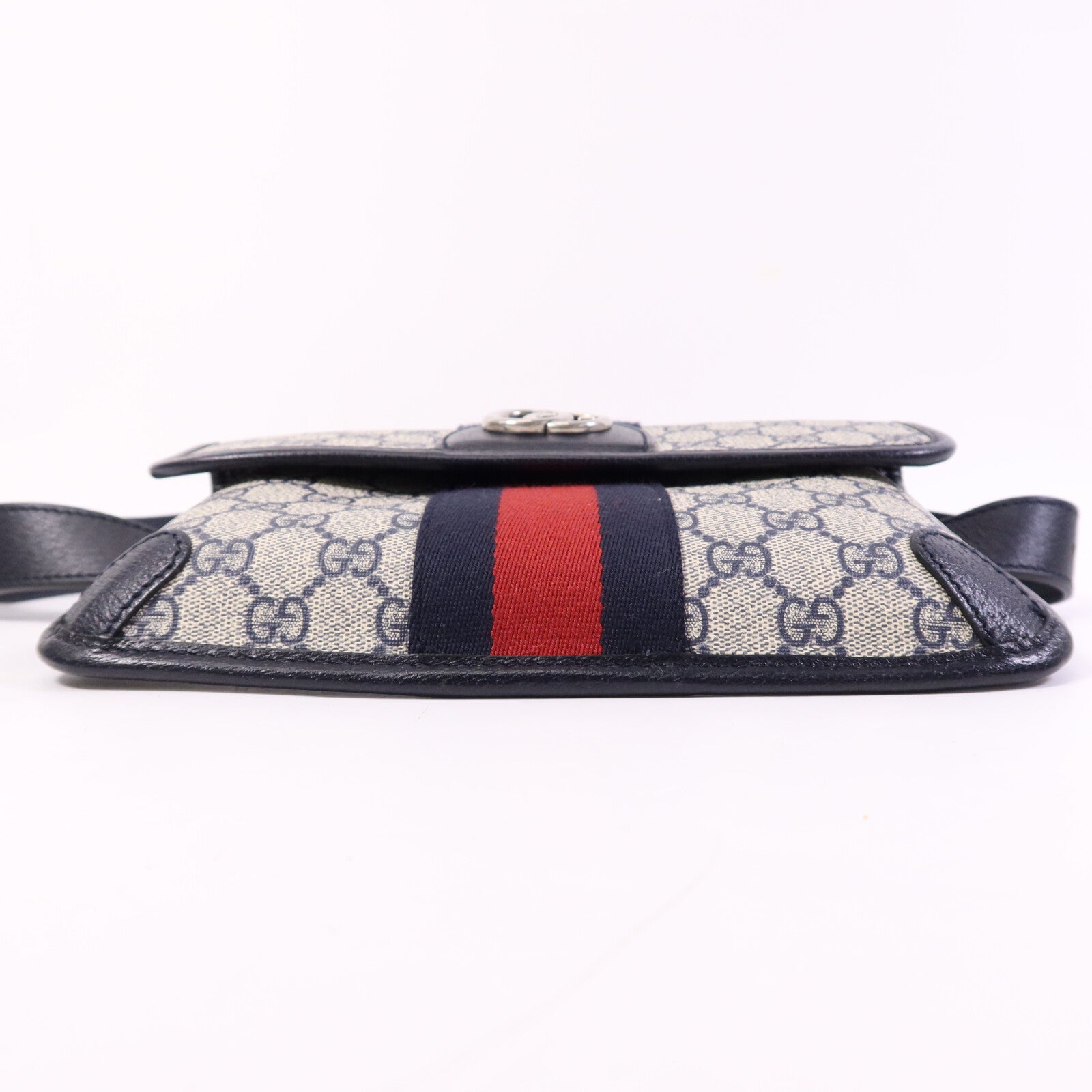 GUCCI 【激減優惠】塗層帆布Ophidia GG Supreme銀扣腰包