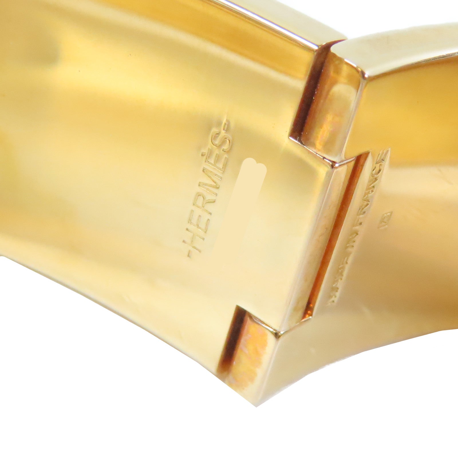 HERMES 【激減優惠】金屬Clic-Clac H Bracelet手鐲粉紅色#17cm