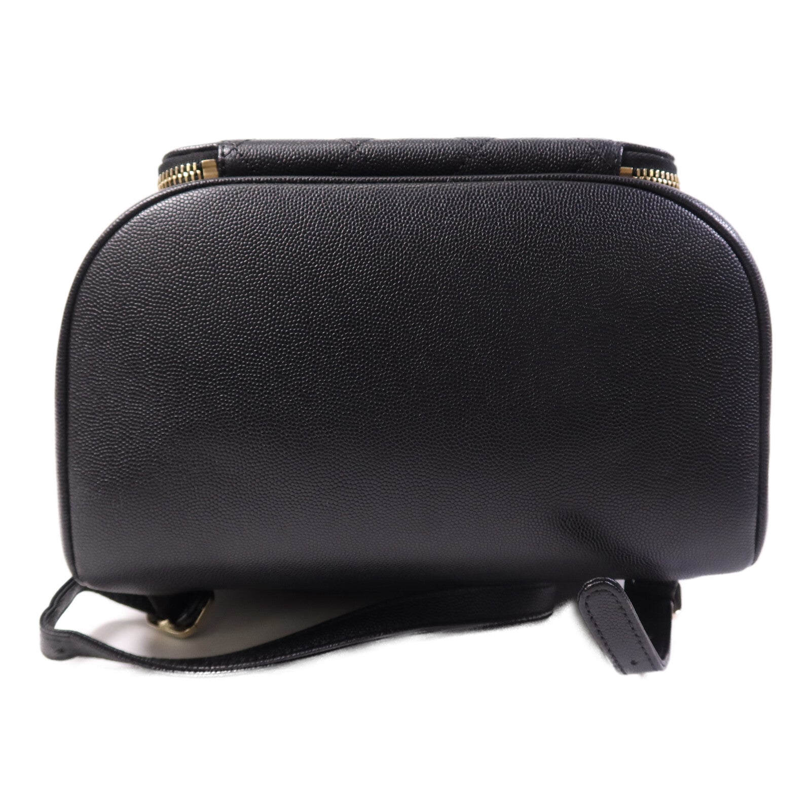 CHANEL 牛皮皮革Backpack金扣鏈帶背包