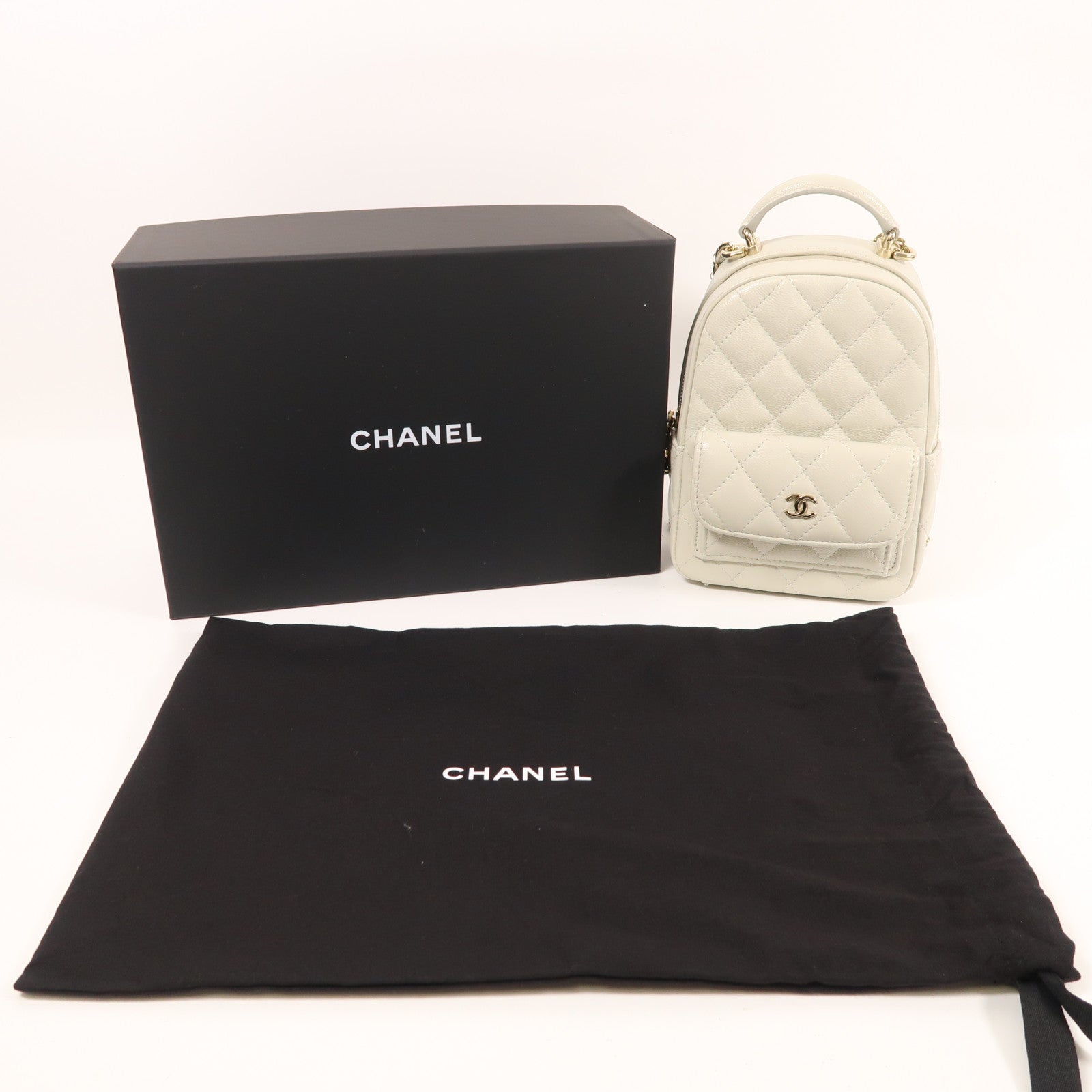 CHANEL 牛皮皮革Classic Mini Backpack金扣背包