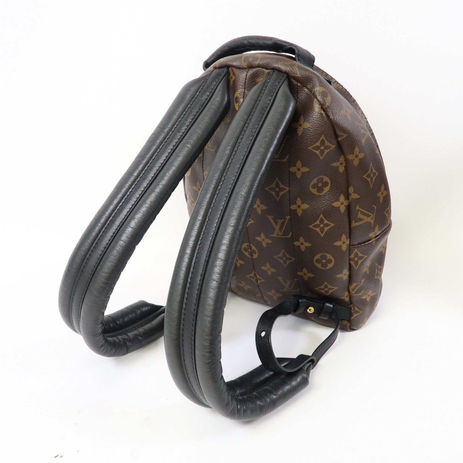 LOUIS VUITTON Monogram Macassar Palm Spring PM金扣背包棕色