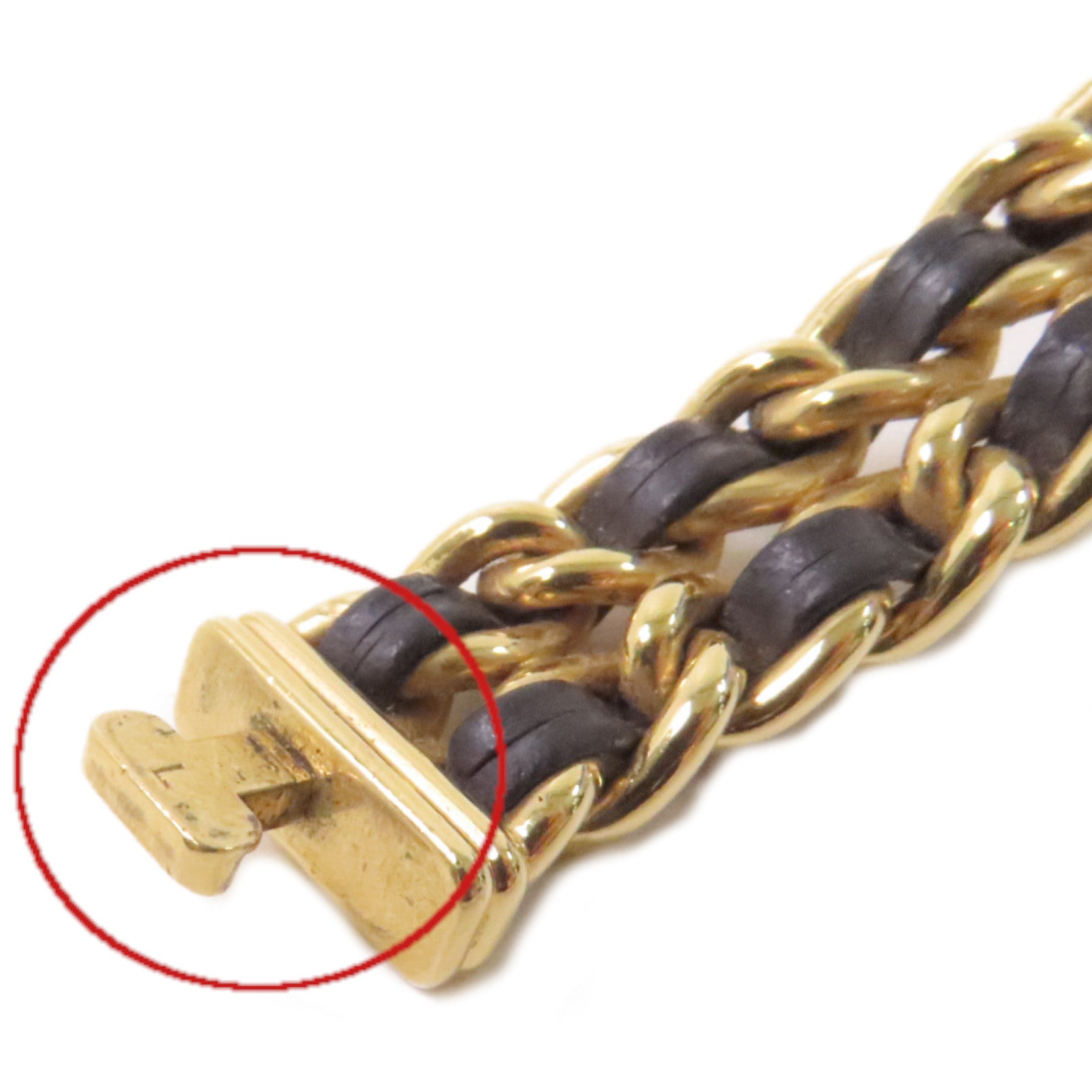 CHANEL Premiere L Watch鍍金/牛皮皮革石英機芯手錶黑色