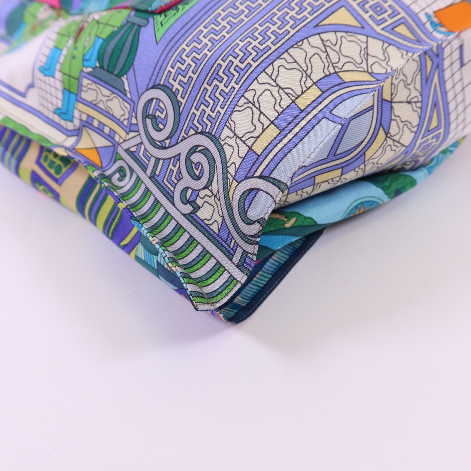 HERMES 絲質Petit H Shopping Bag手挽袋