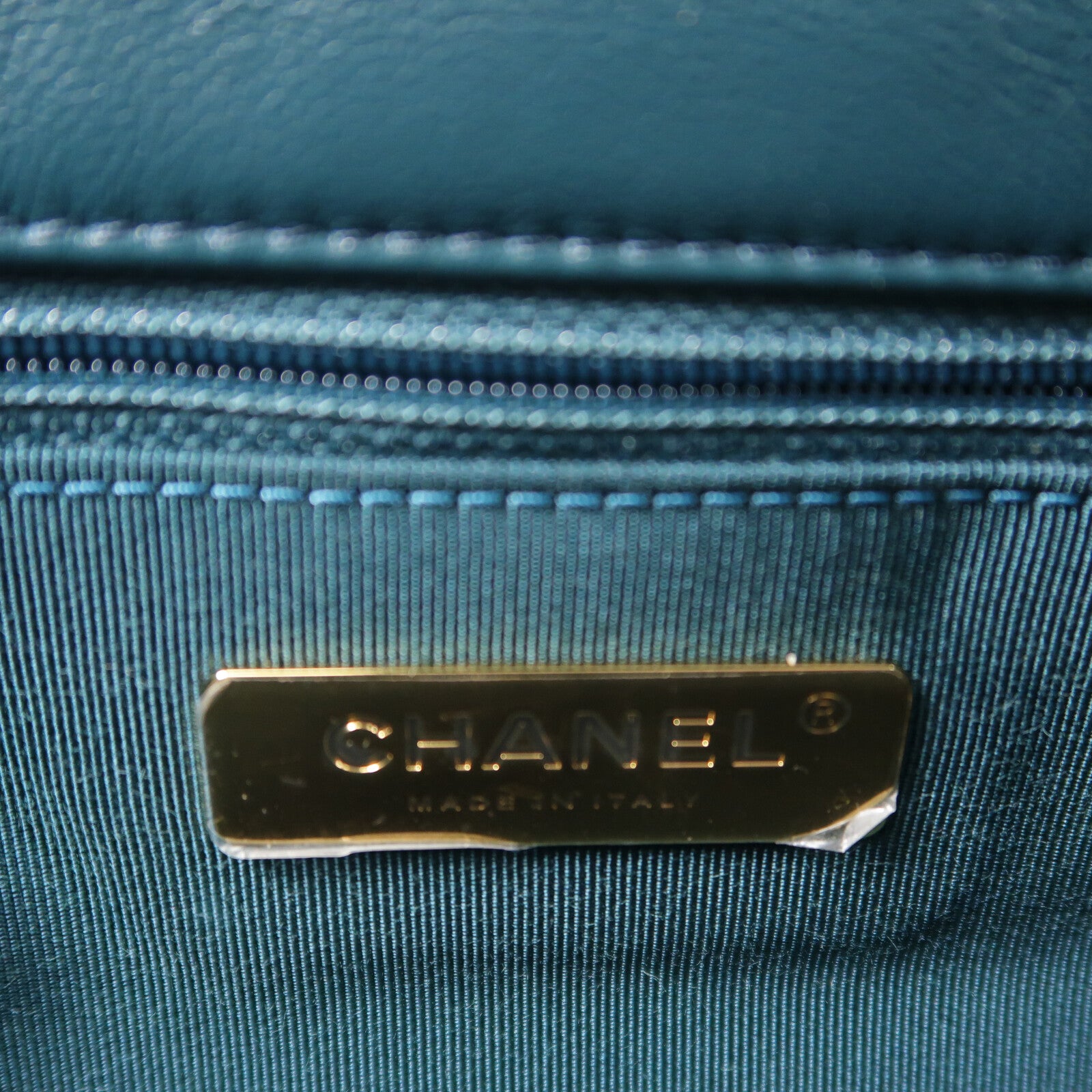 CHANEL 羊皮皮革C19 Large鏈帶手挽肩背兩用袋