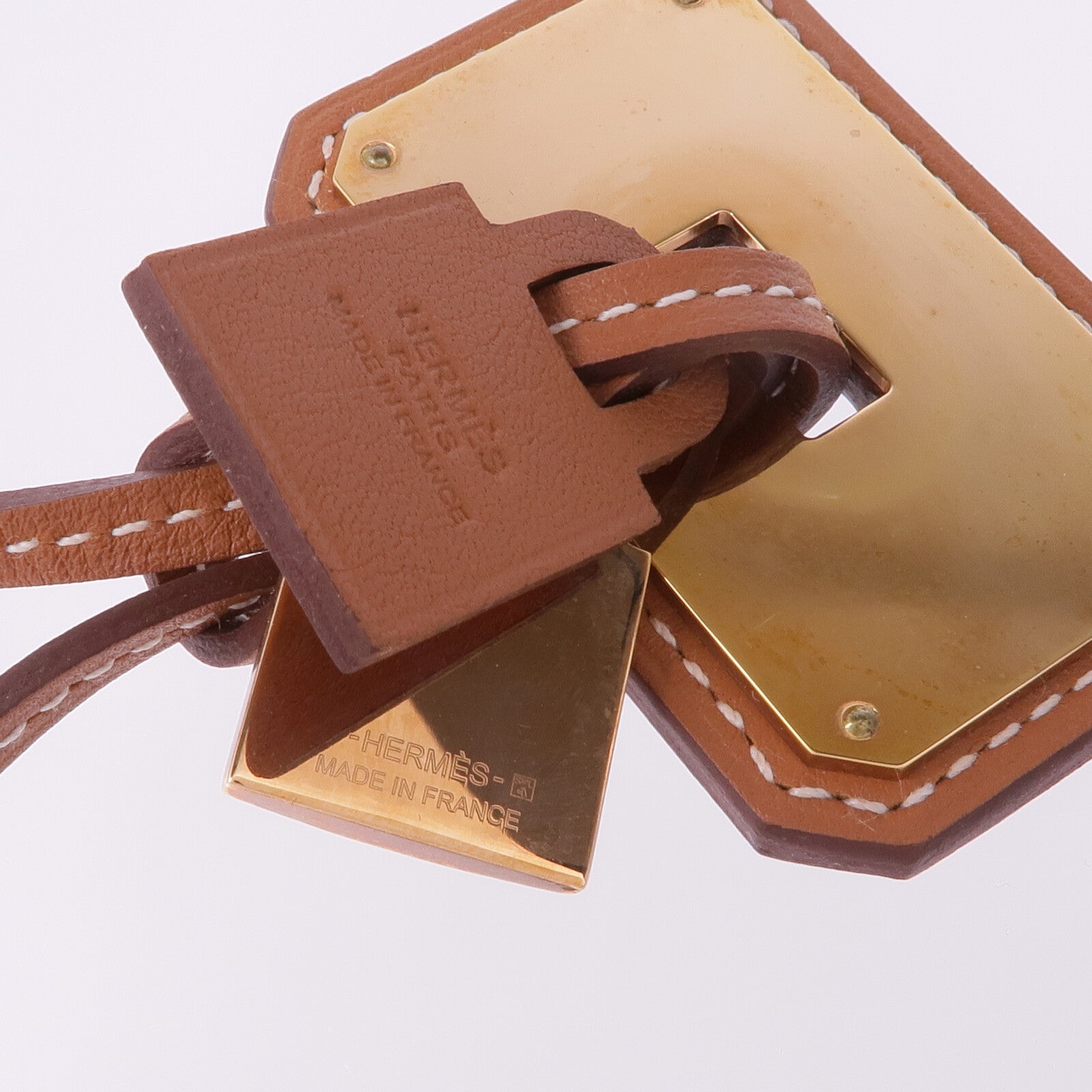 HERMES 金屬/Swift皮革O'Kelly Necklace項鍊Gold