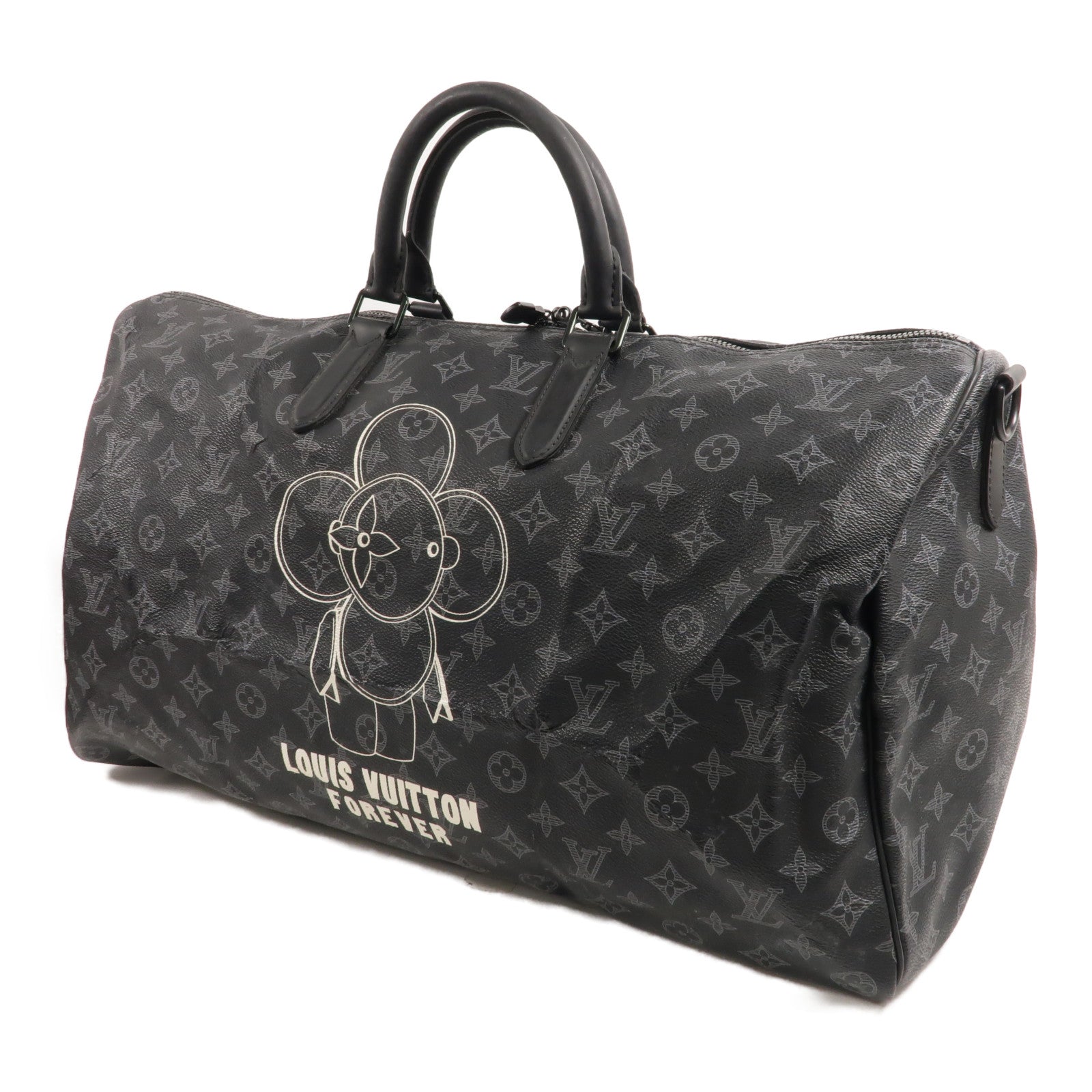 LOUIS VUITTON Monogram Eclipse Keepall Bandouliere 50手挽肩背兩用袋