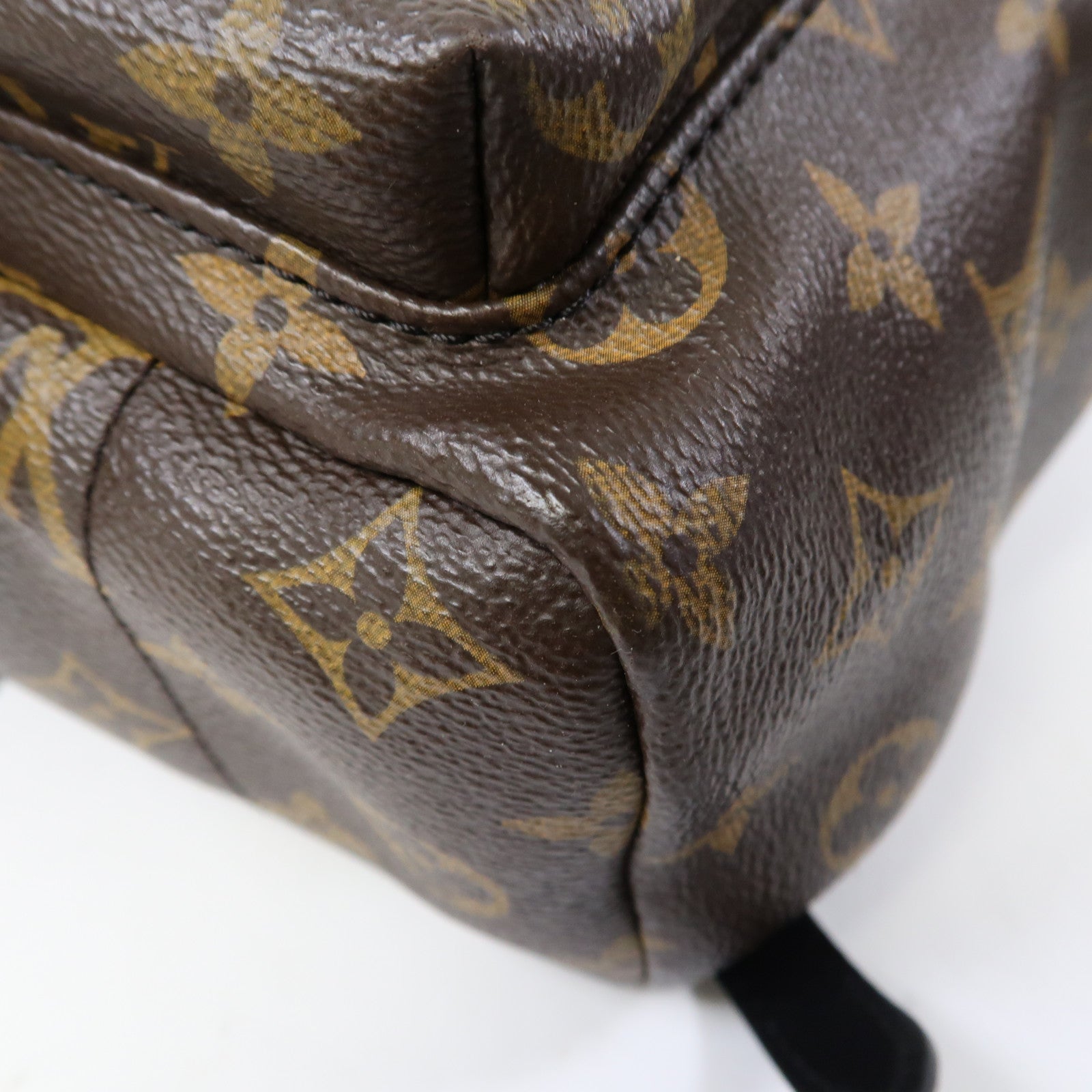 LOUIS VUITTON Monogram Macassar Palm Spring PM金扣背包棕色