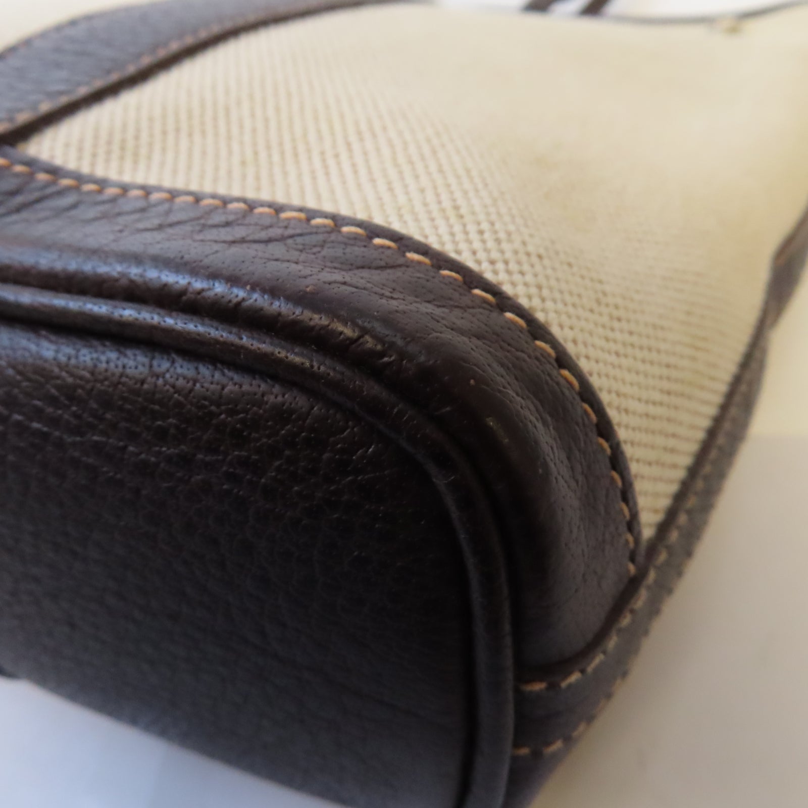 HERMES 帆布Garden File TPM銀扣手挽肩背兩用袋Beton冰川白色