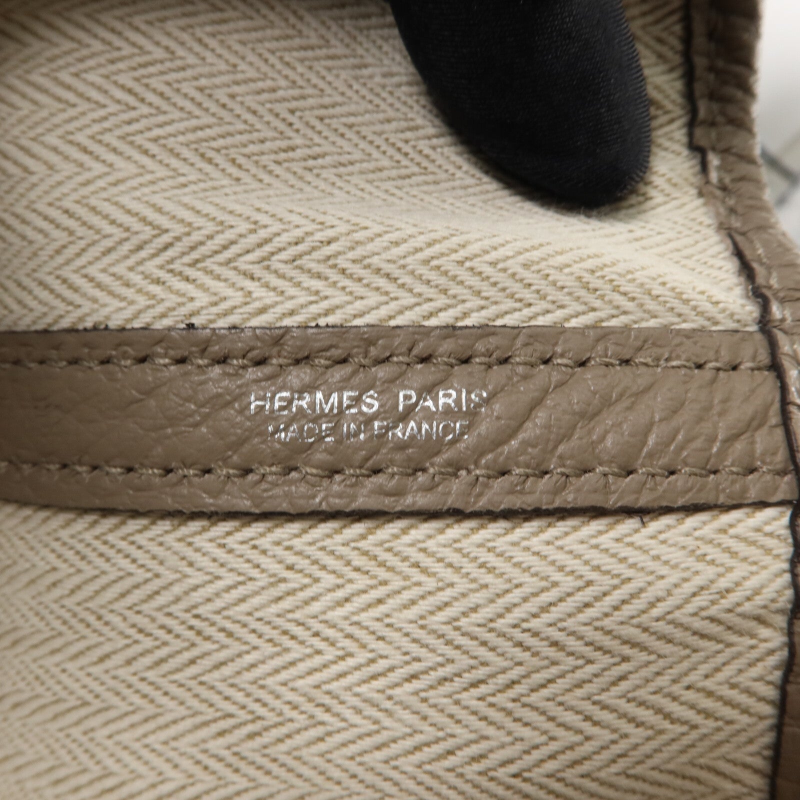 HERMES Negonda皮革Garden Party PM手挽袋Gris Tourterelle