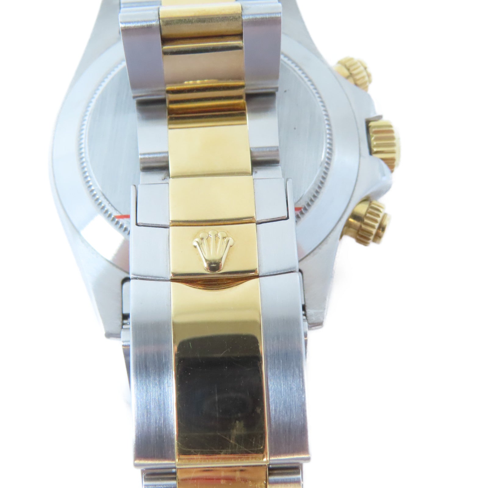 ROLEX Daytona 18K黃金/不鏽鋼手錶自動機芯黑色#15.5cm