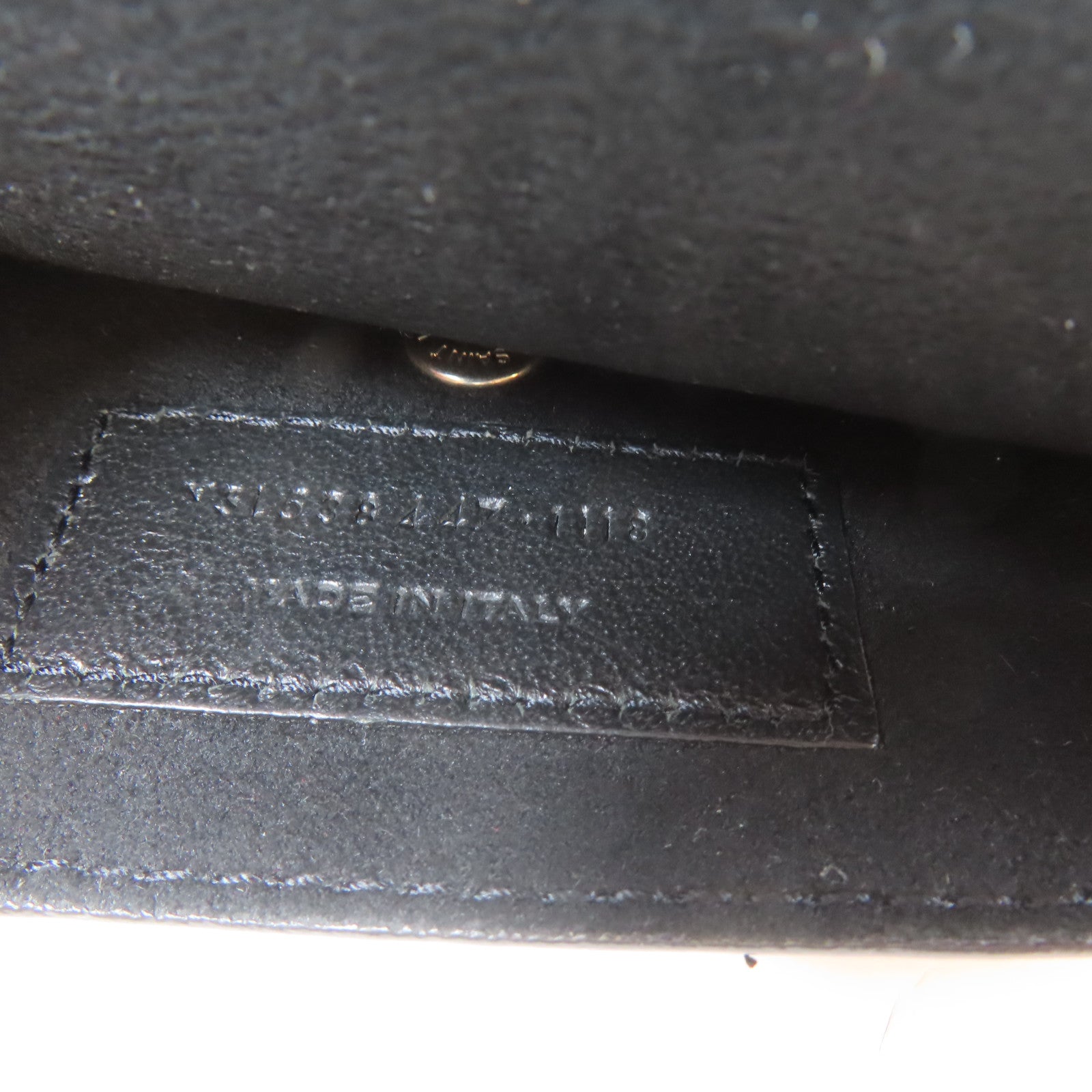 SAINT LAURENT 羊皮皮革Shoulder Bag銀扣鏈帶肩背袋深藍色