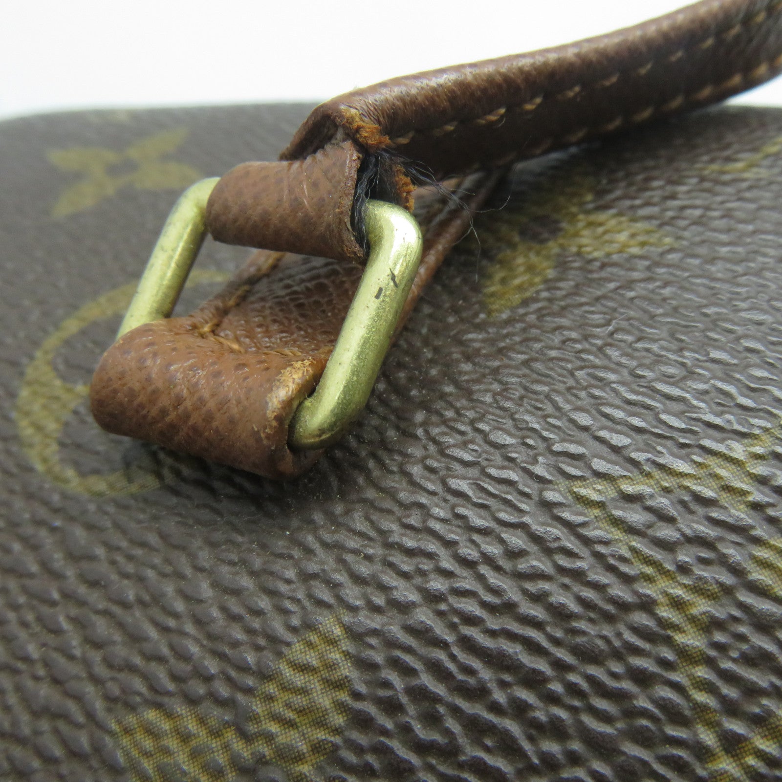 LOUIS VUITTON 【清倉大減價】Monogram Papillon PM金扣手挽袋啡色