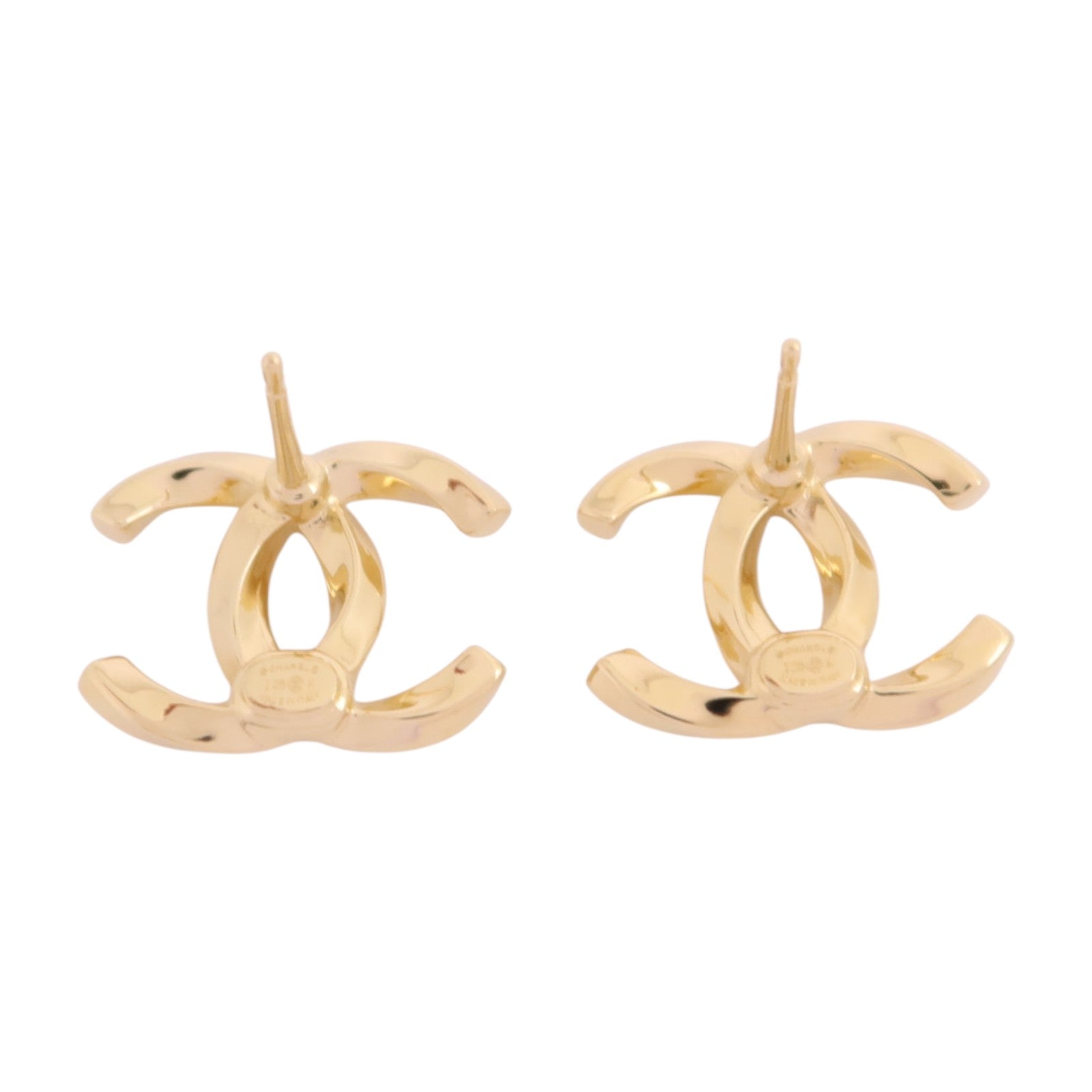 CHANEL 金屬CC Earrings金扣耳環