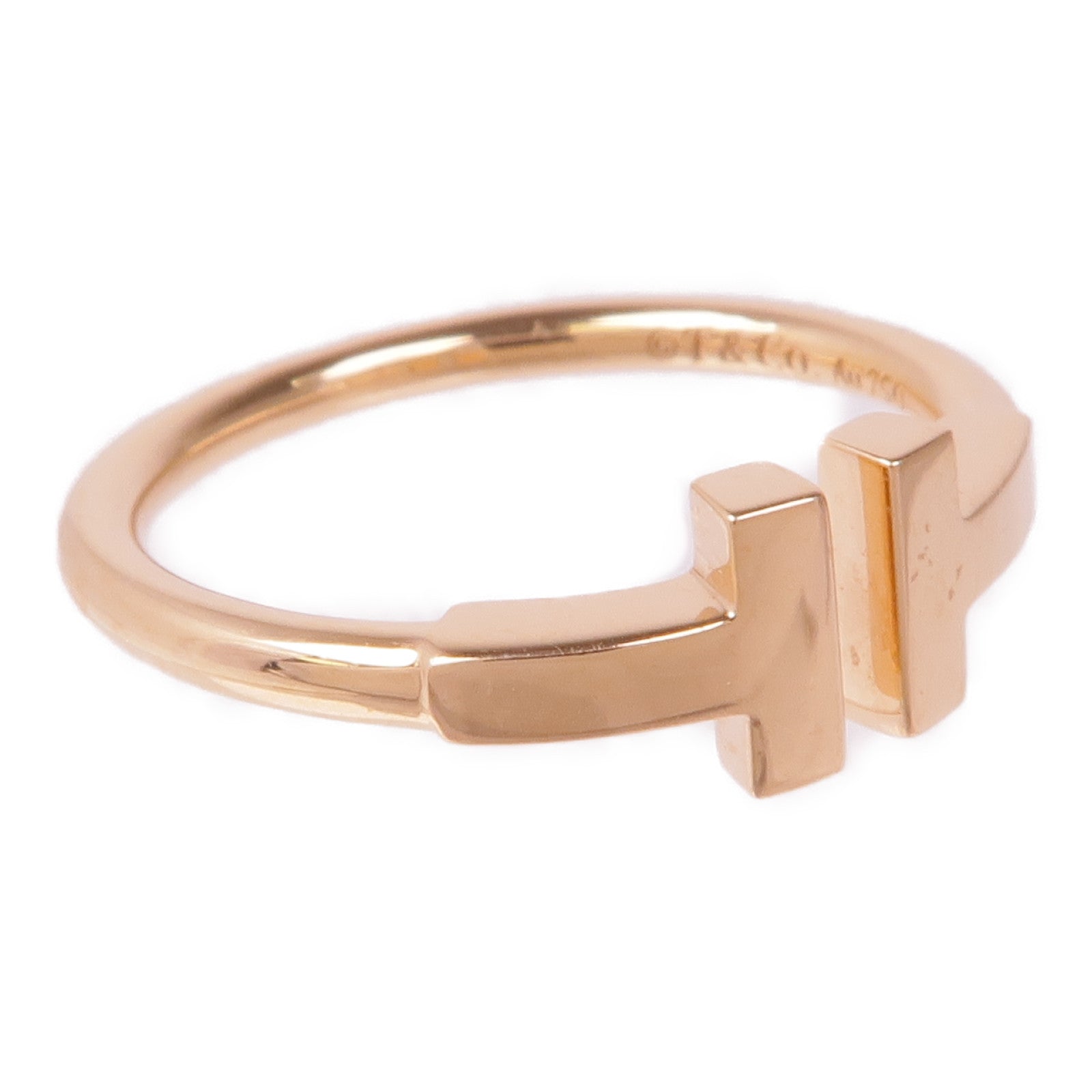 TIFFANY¡®CO T Wire Ring 18K Pink Gold US#5.5
