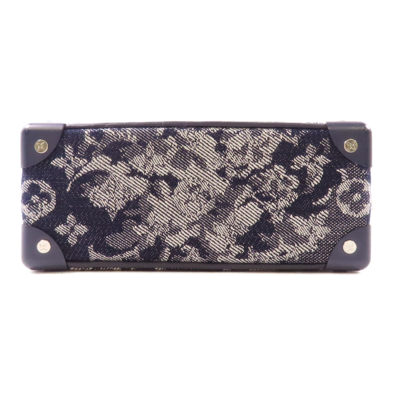 LOUIS VUITTON LV SHW Mini Soft Trunk Shoulder Bag M80033 Monogram Tapestry Blue