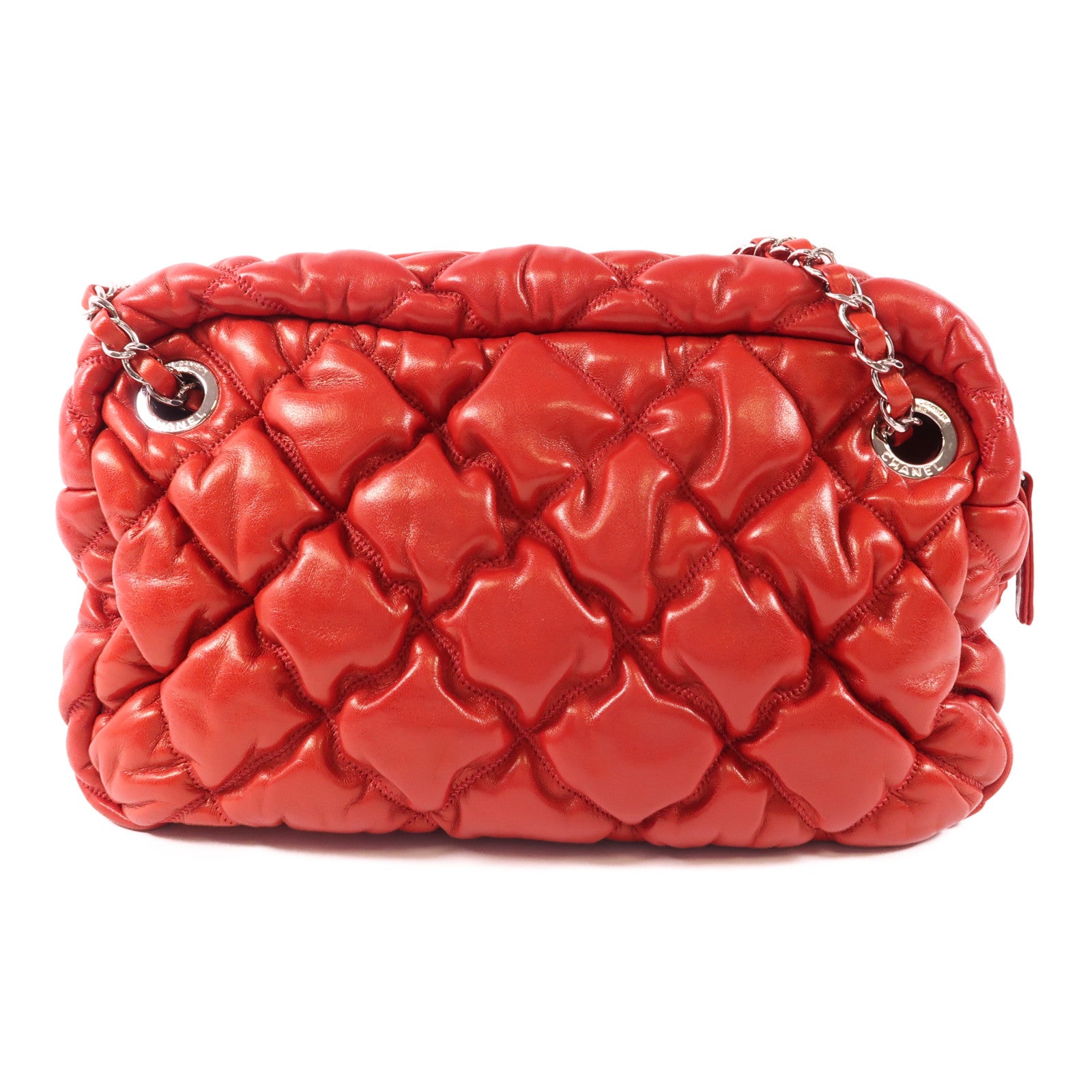 CHANEL 【激減優惠】牛皮皮革Shoulder Bag銀扣肩背袋