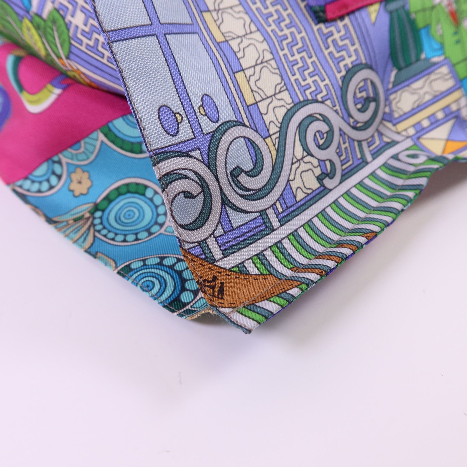 HERMES 絲質Petit H Shopping Bag手挽袋