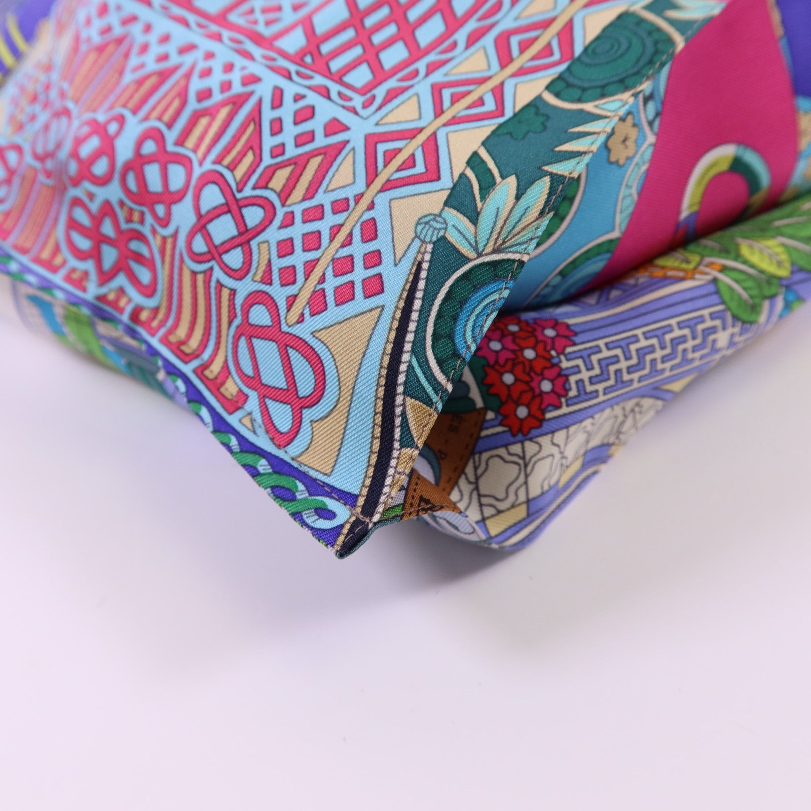 HERMES 絲質Petit H Shopping Bag手挽袋