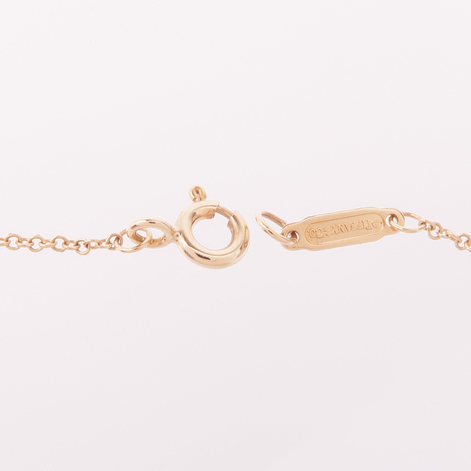 TIFFANY＆CO 18K玫瑰金Solitaire Diamond Necklace鑽石項鍊