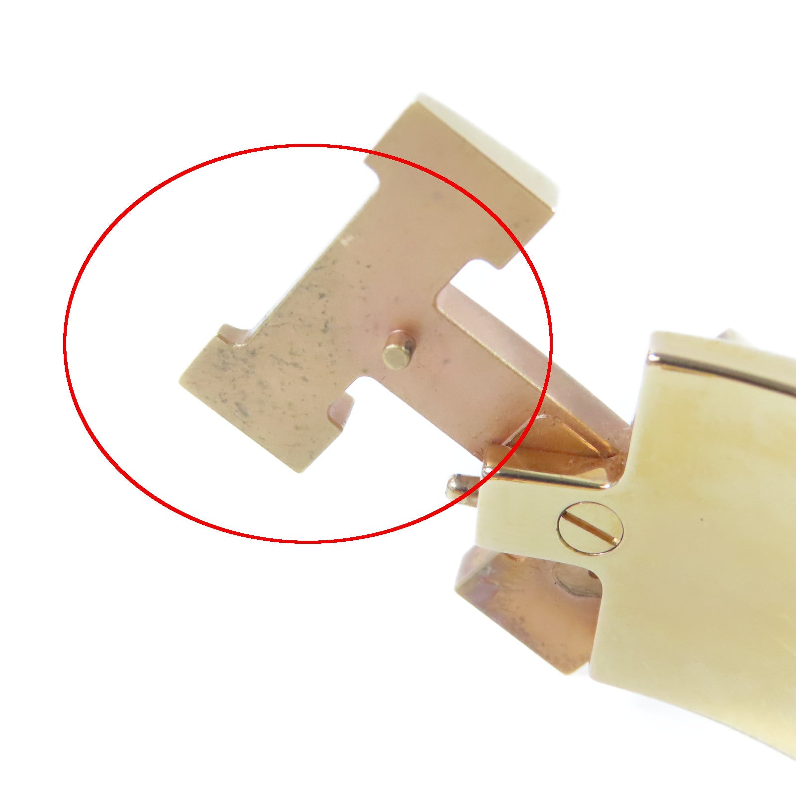 HERMES 【激減優惠】金屬Clic-Clac H Bracelet手鐲粉紅色#17cm
