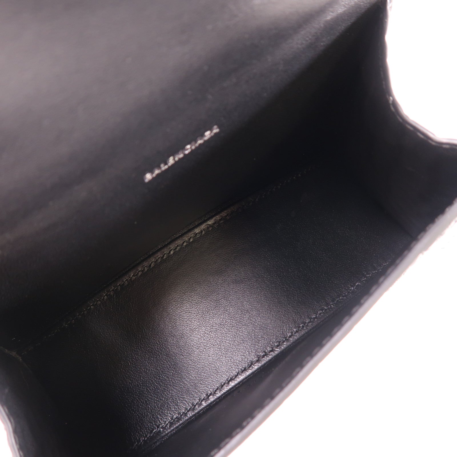 BALENCIAGA SHW Hourglass Top Handle Xs 2 Way Bag 592833 1LR6Y/1000 Calfskin