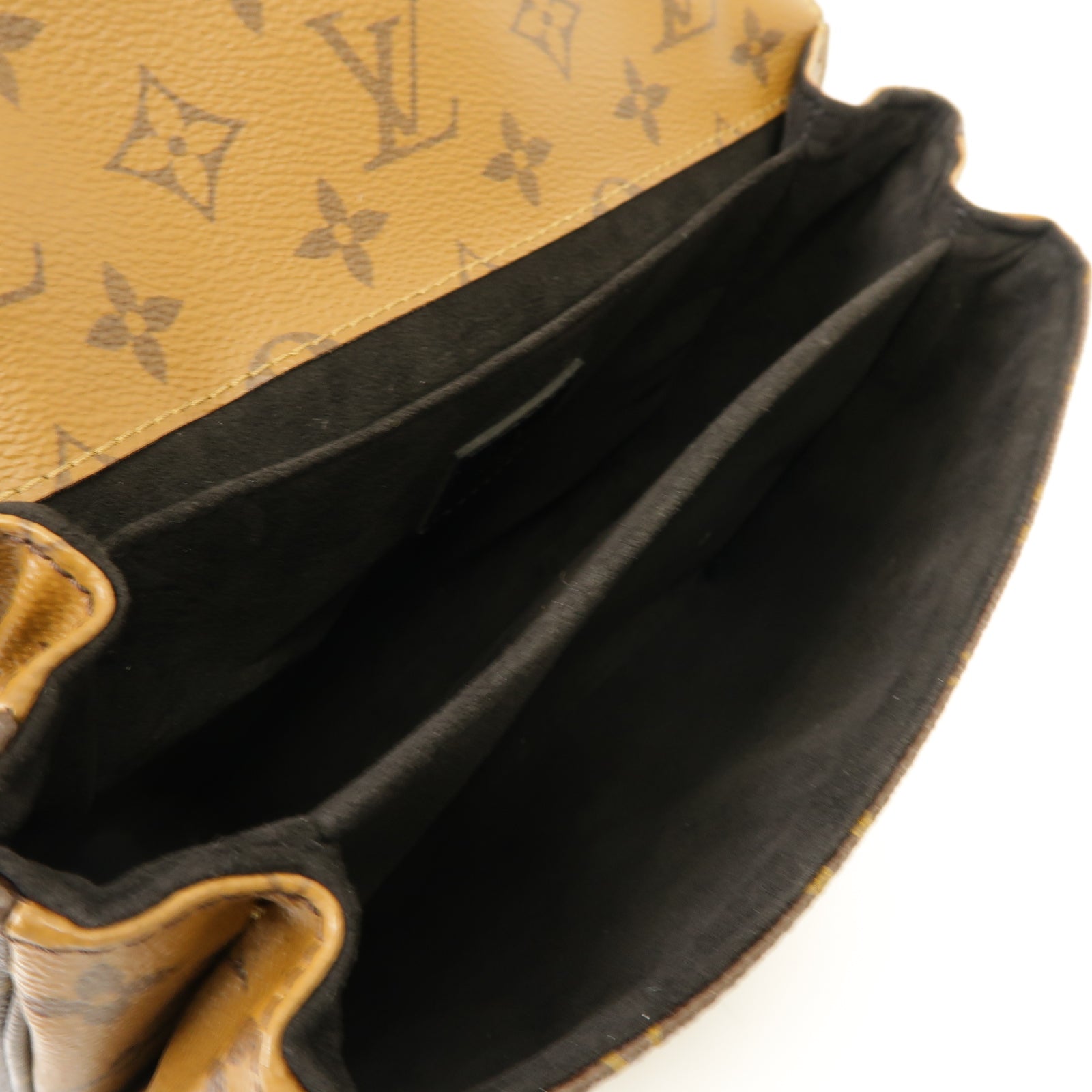 LOUIS VUITTON Monogram Reverse Pochette Metis金扣手挽肩背兩用袋啡色