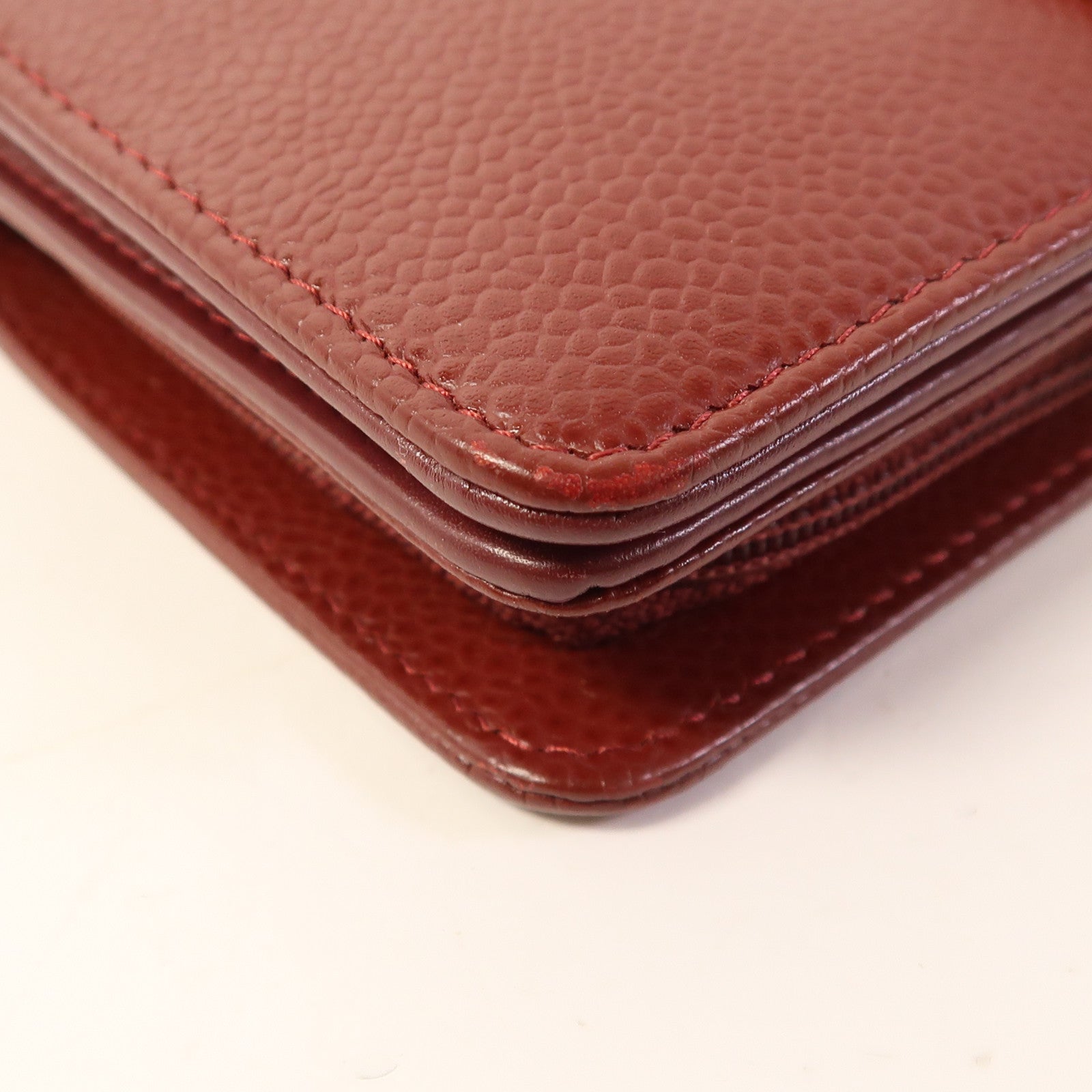 CHANEL 牛皮皮革Wallet銀扣錢包