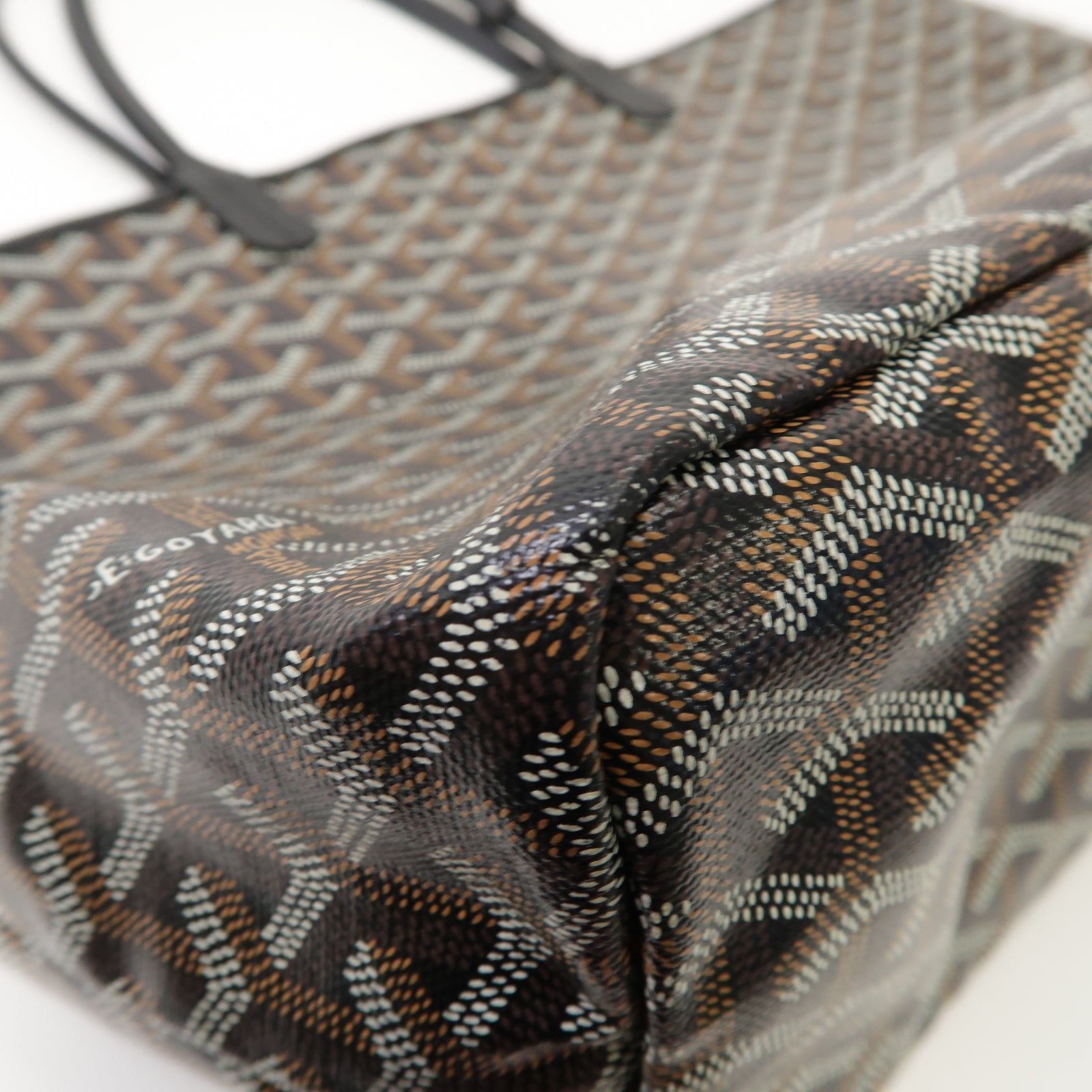 GOYARD 塗層帆布/皮革Saint Louis手挽袋黑色/啡色