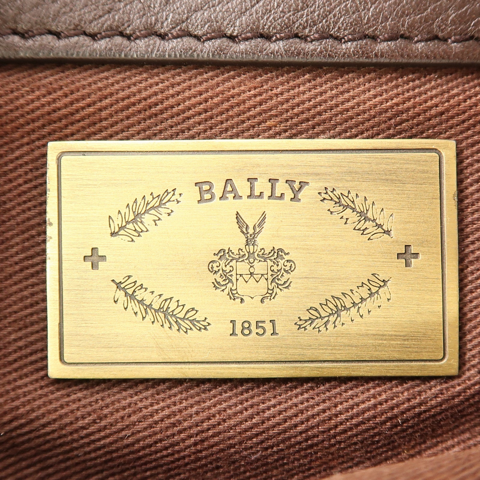 BALLY 牛皮皮革金扣肩背袋