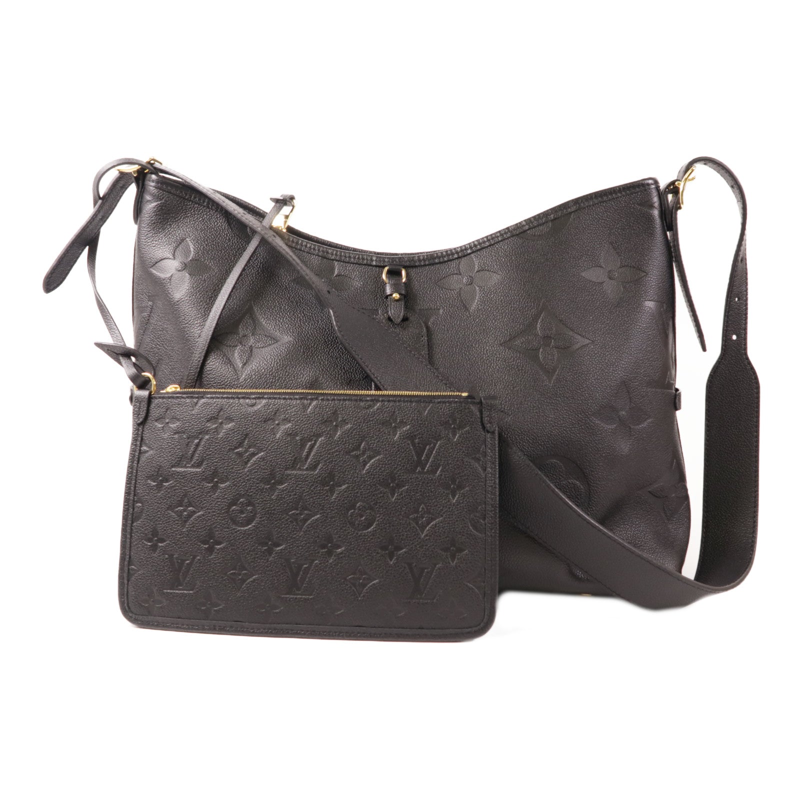 LOUIS VUITTON Monogram Empreinte CarryAll金扣肩背袋