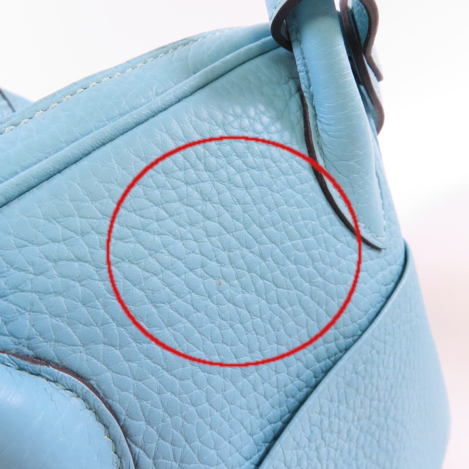 HERMES 【激減優惠】Clemence皮革Lindy 26 Shoulder Bag銀扣肩背袋3P Bleu Atoll/環礁藍色