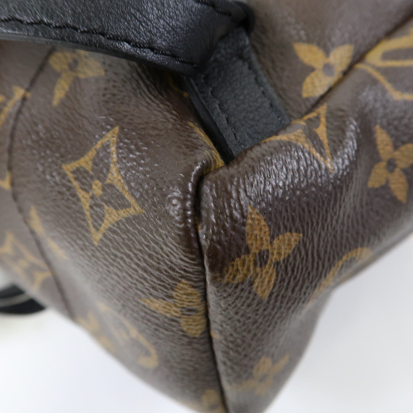 LOUIS VUITTON Monogram Macassar Palm Spring PM金扣背包棕色