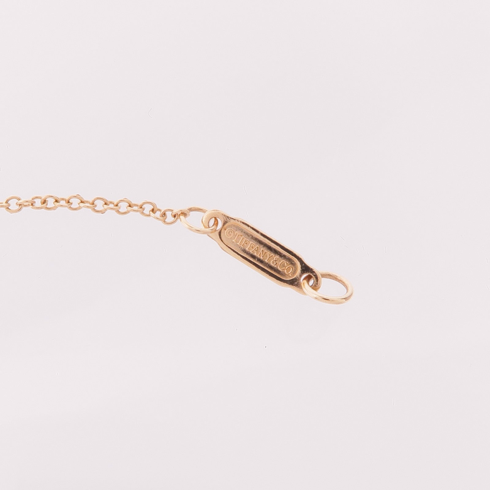 TIFFANY＆CO 18K玫瑰金Solitaire Diamond Necklace鑽石項鍊