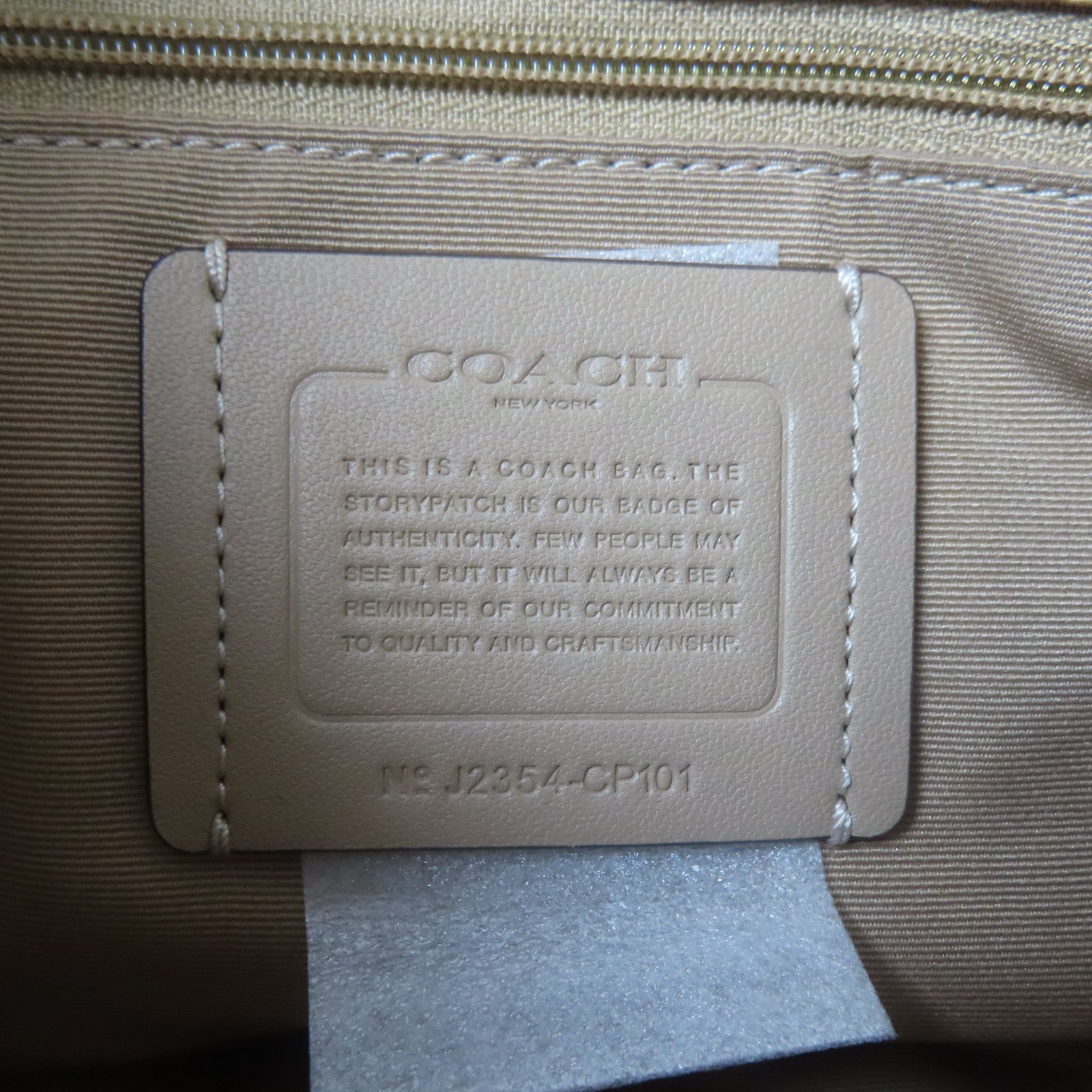 COACH 【激減優惠】牛皮皮革Hand Bag銀扣手挽袋白色