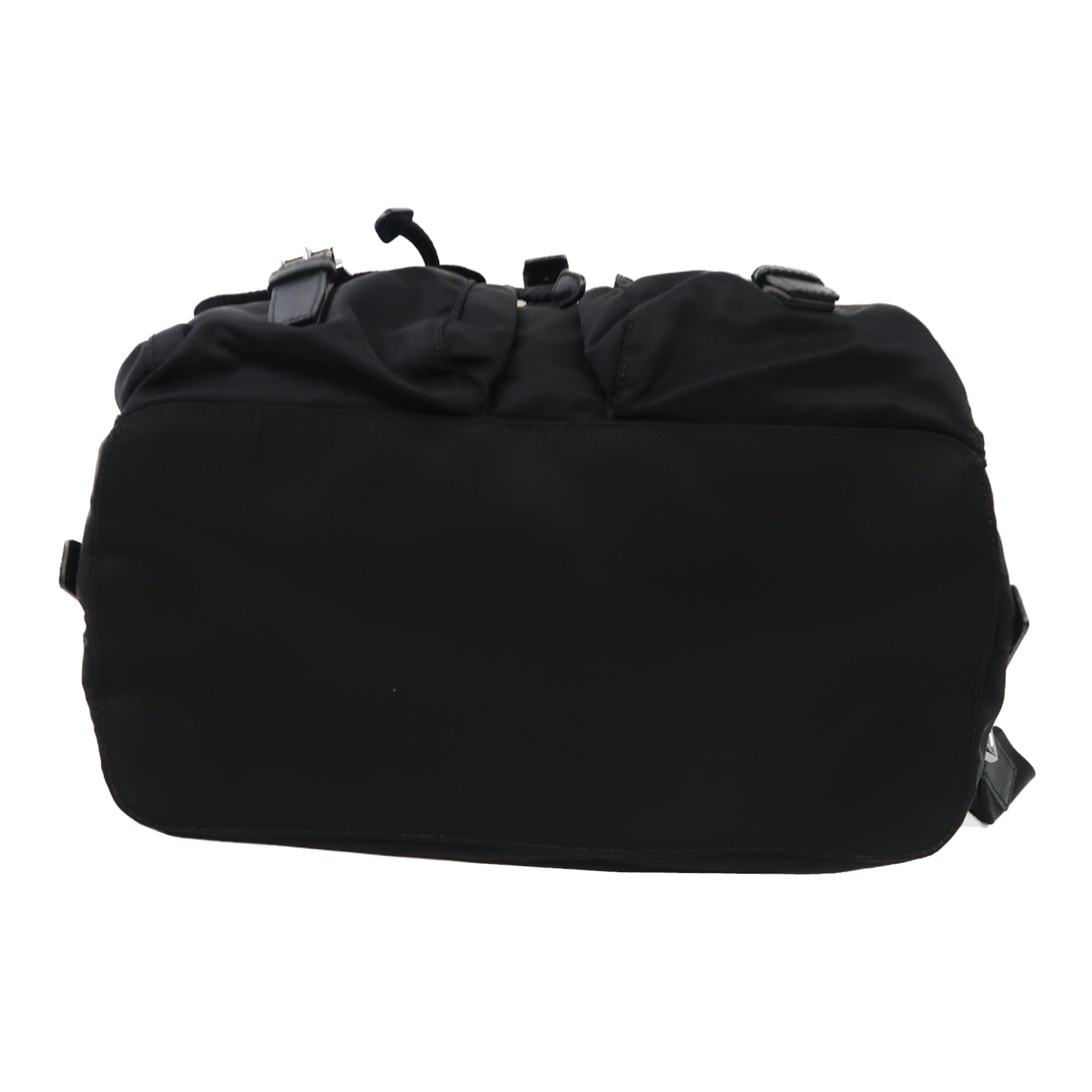 PRADA 尼龍Backpack銀扣背包黒色
