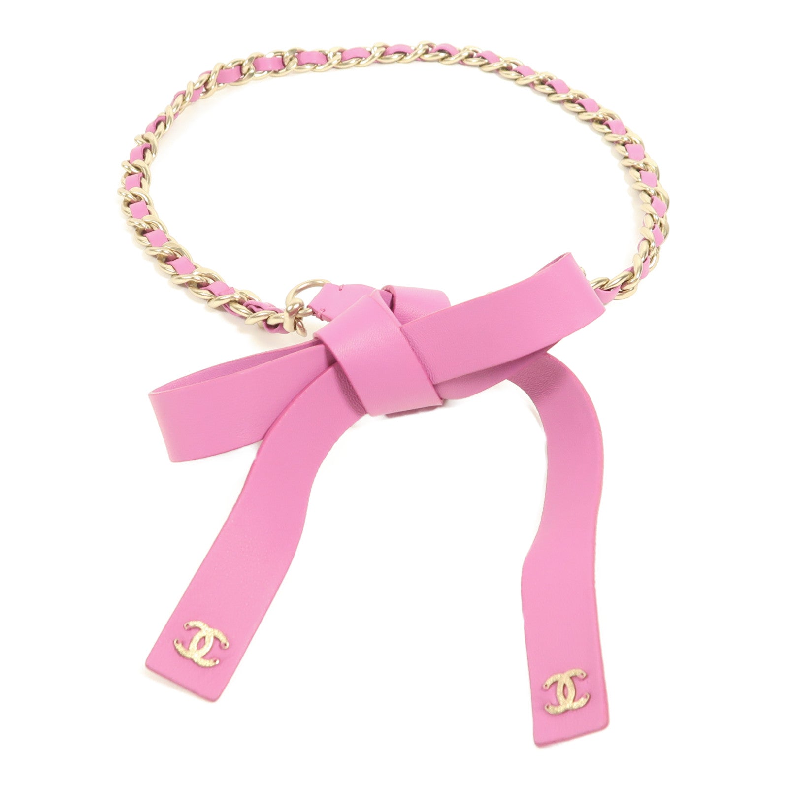 CHANEL 羊皮皮革Chain Belt金扣鏈帶皮帶