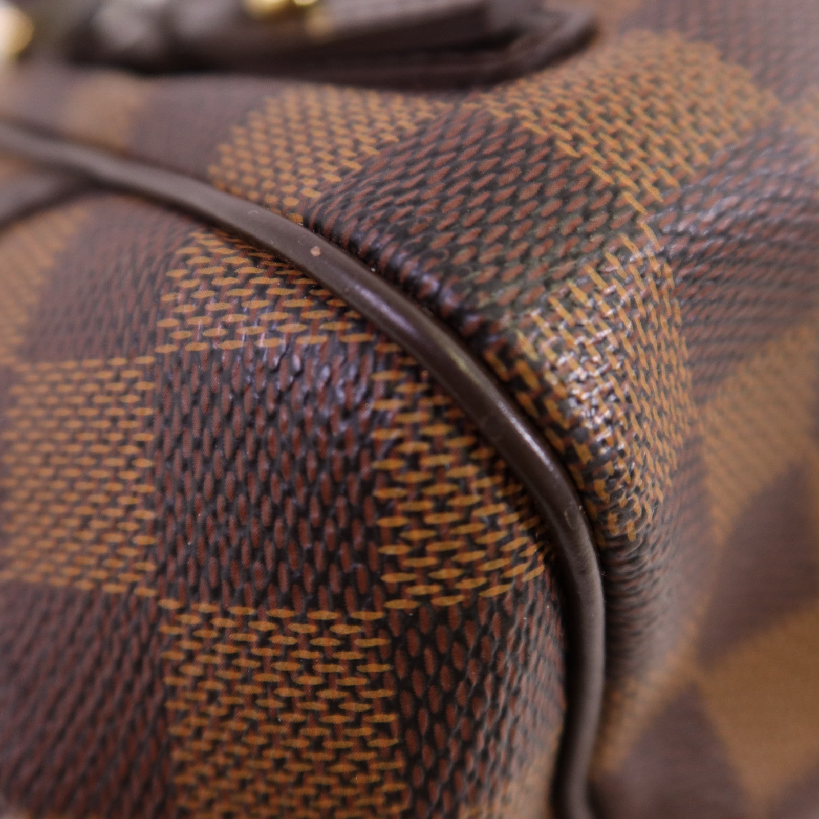 LOUIS VUITTON Damier Rivington PM金扣手挽袋