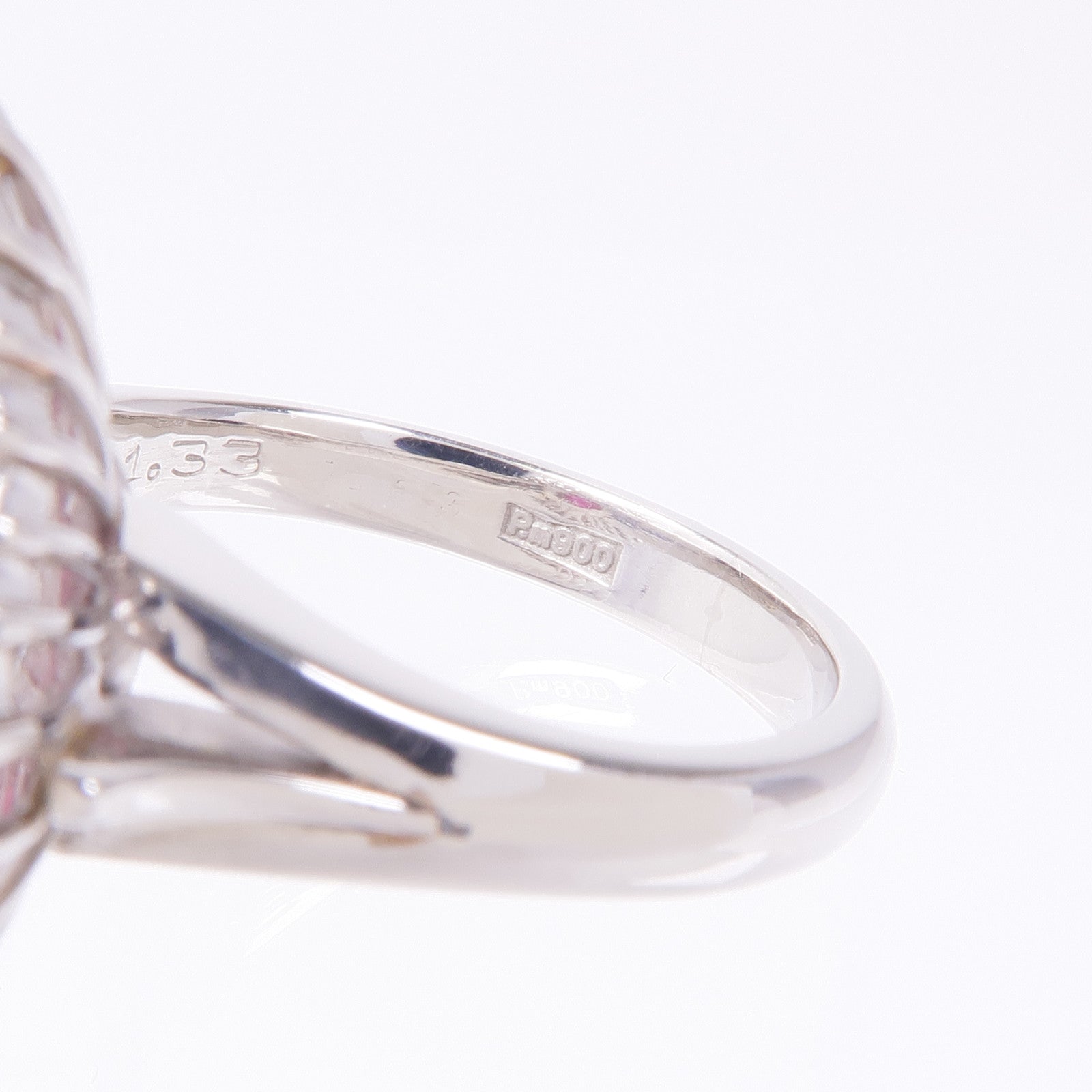 JEWELRY PT900鉑金Tourmaline/Diamond Ring碧璽/鑽石戒指US#5.25