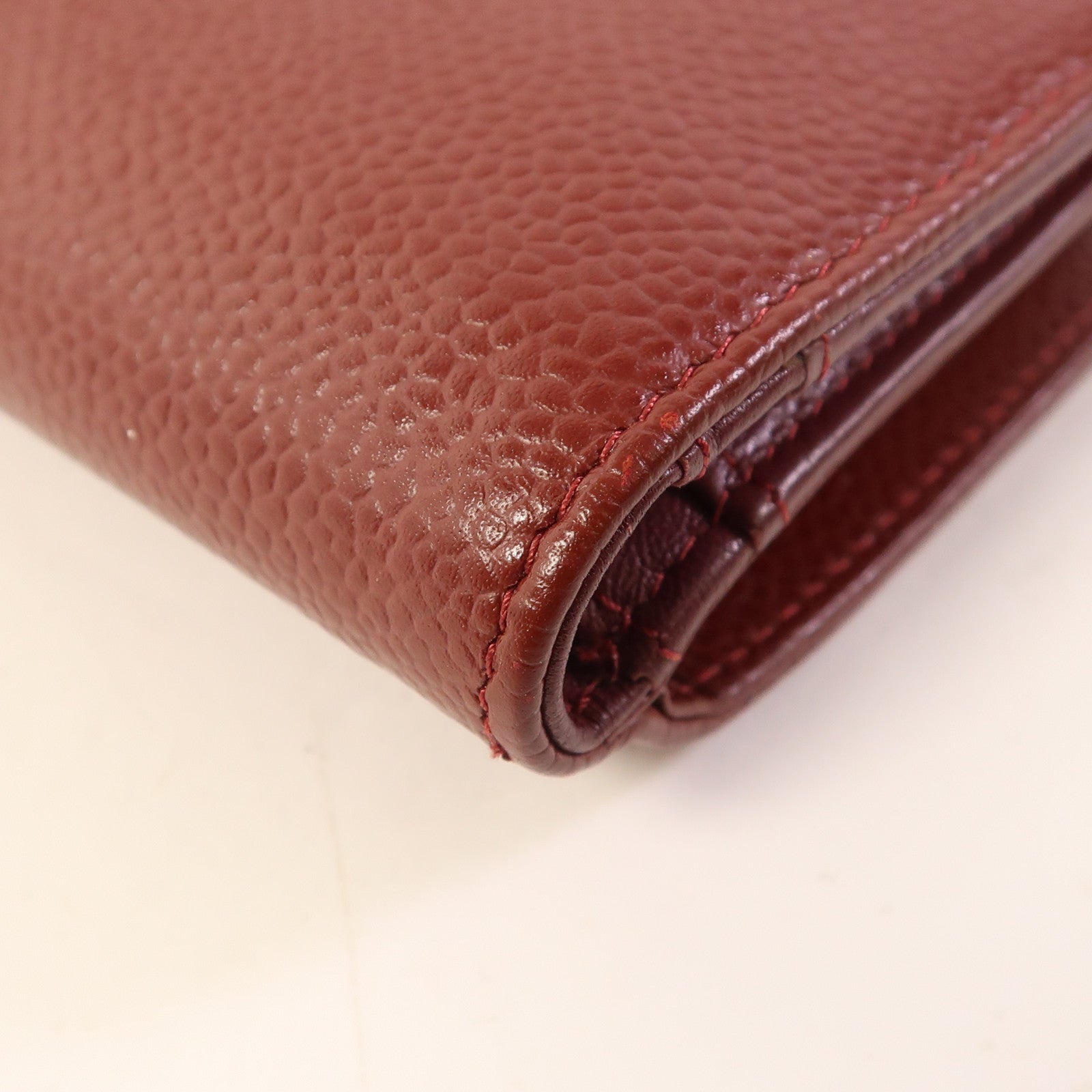 CHANEL 牛皮皮革Wallet銀扣錢包